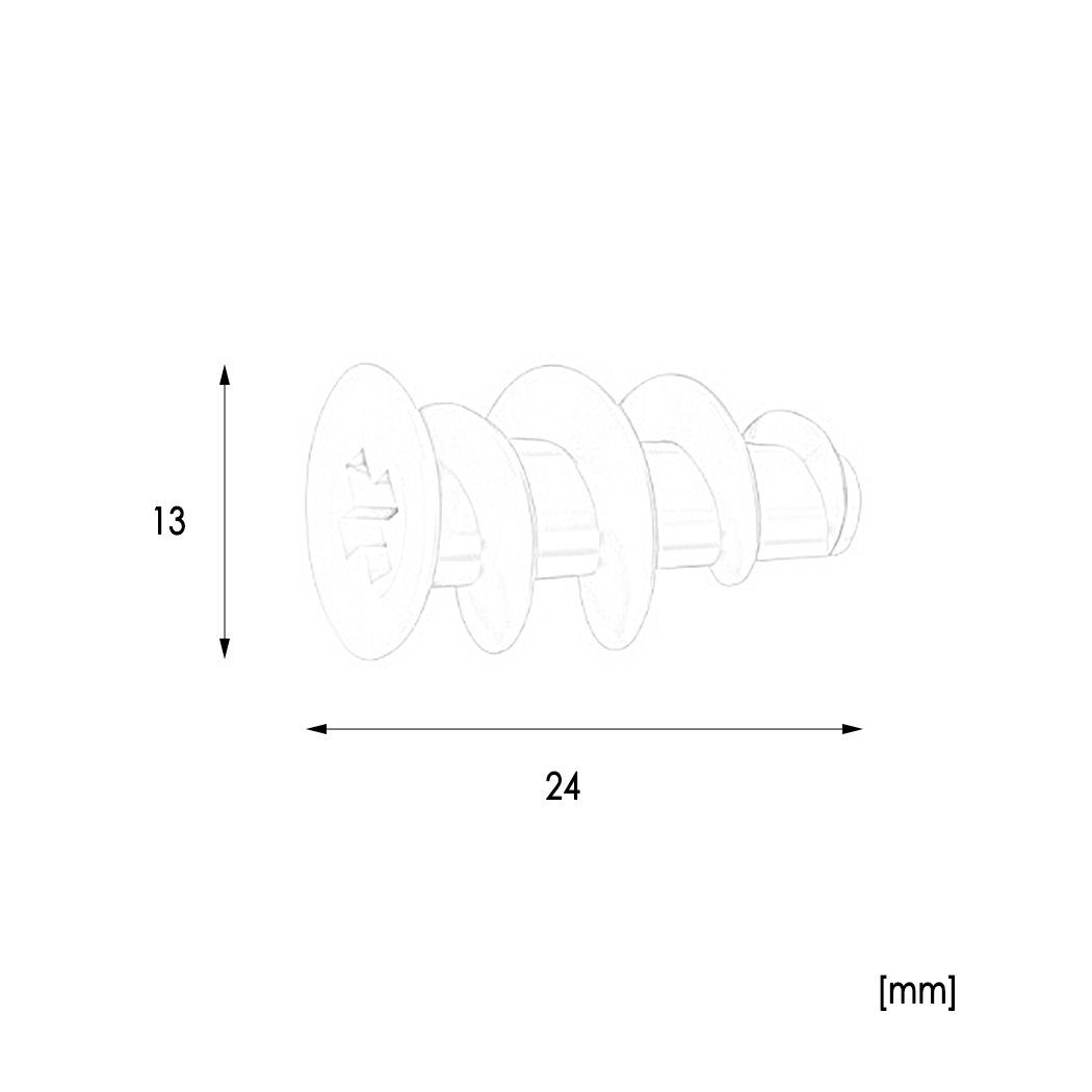 Speed Nylon 1x + Dübel Setzwerkzeug, + Dübelgeometrie 10-tlg), Setzwerkzeug Hohlraumdübel (Hohlraumdübel weiß 10x Rigip, 13x24 1x schlanke Hohlraumdübel IntentGroup