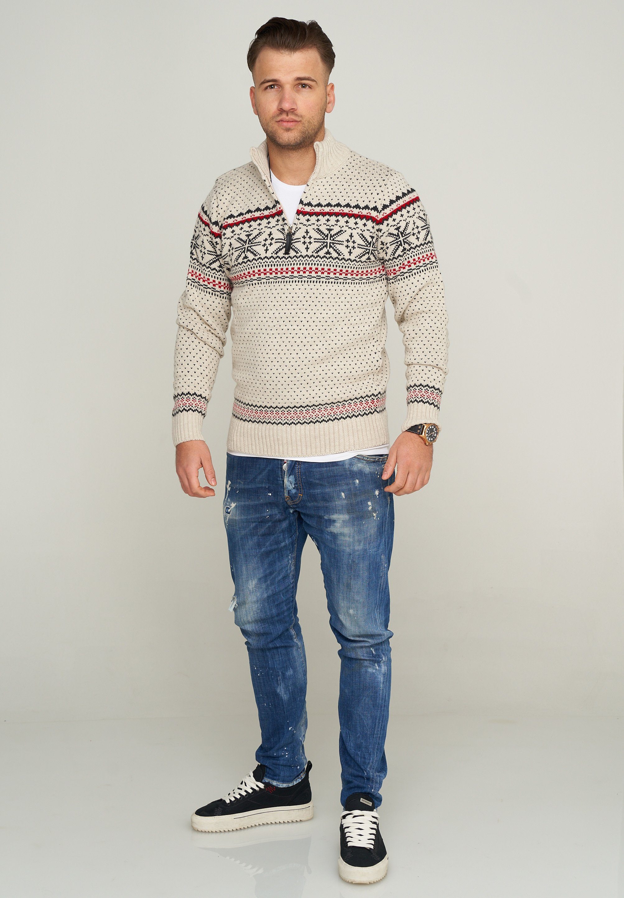 CARISMA Strickpullover CRSEDA Grobstrick Norweger-Muster