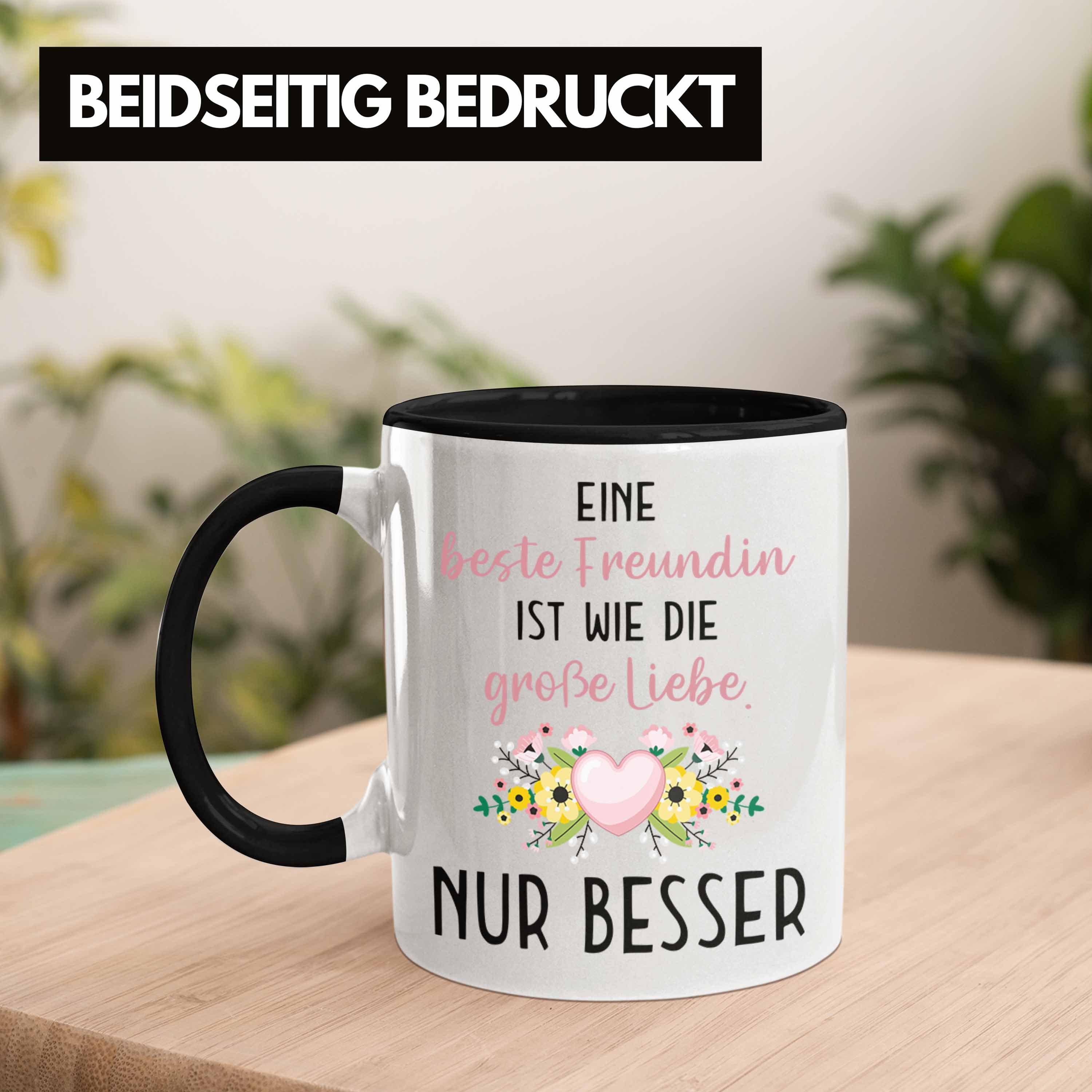 Trendation Tasse Beste Freundin Tasse Geburtstag BFF Beste Freundin Schwarz Geschenk Aller Wie