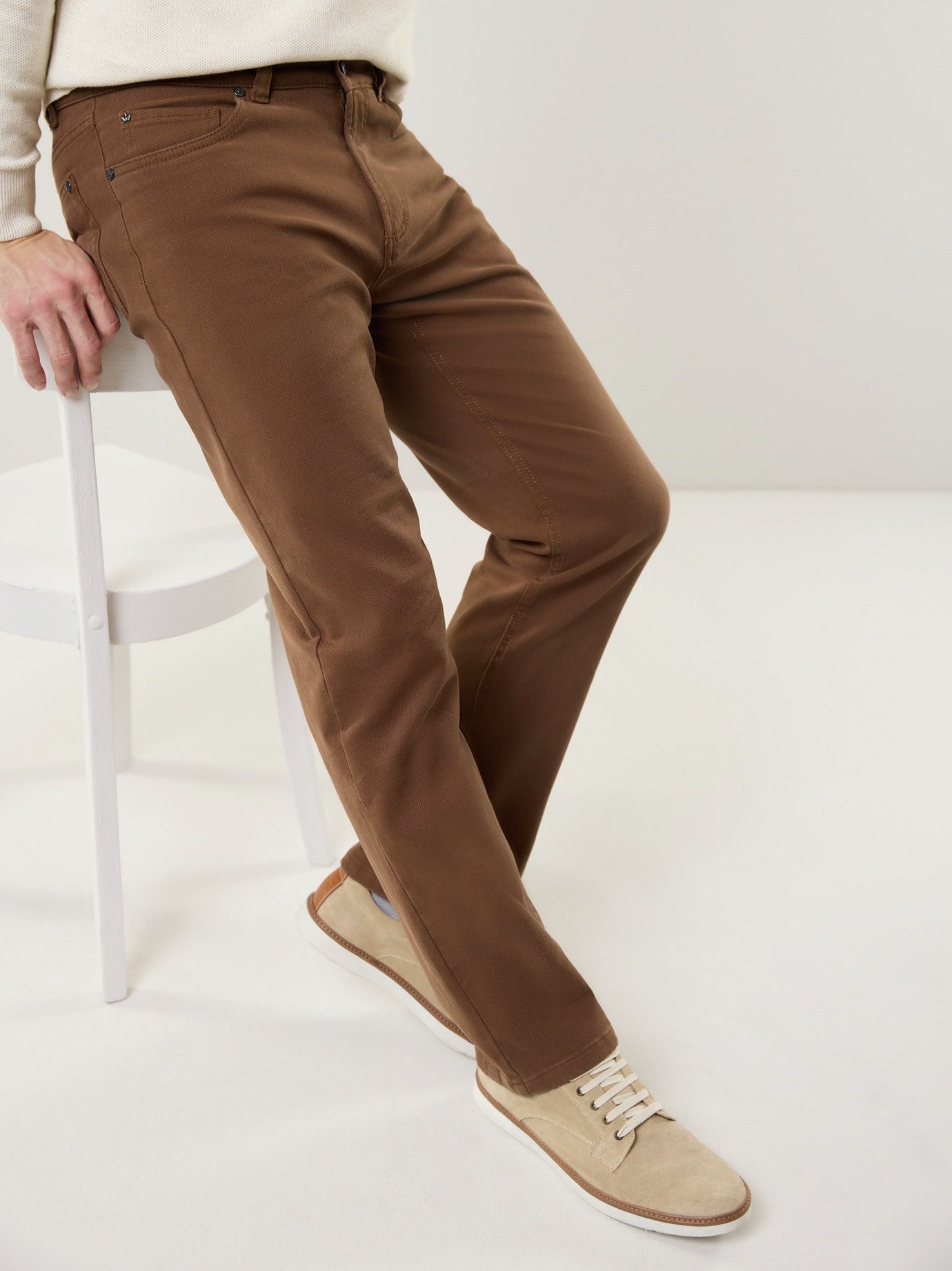 Walbusch 5-Pocket-Hose Herren Thermoleicht Five-Pocket Regular fit, wärmend, Kurzgröße