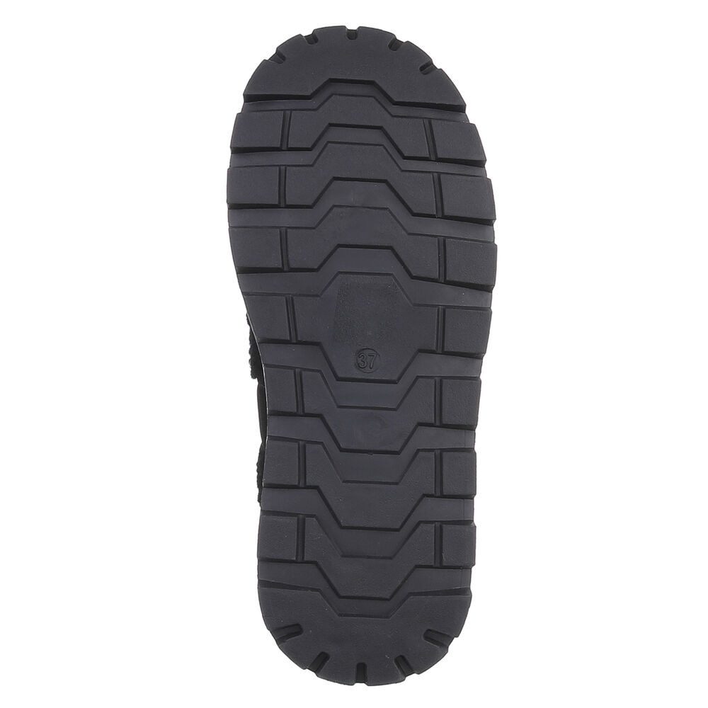 Ital-Design Kuscheliger Sneaker mit robuster Sohle für Damen Snowboots (90704234) Flach Sneakers Low in Schwarz