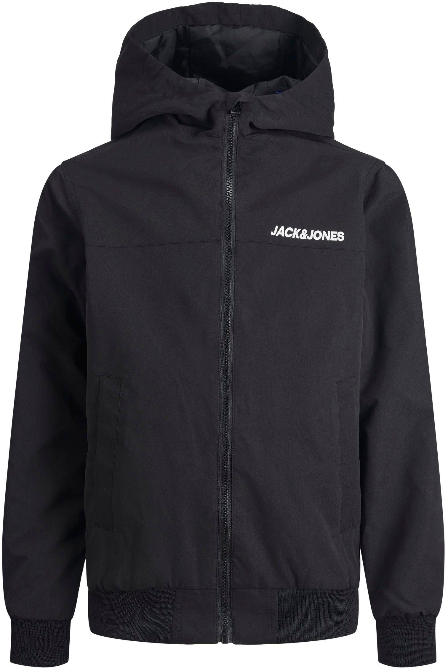 Junior Jones JJERUSH Outdoorjacke & Jack BLOCKING HOOD Black