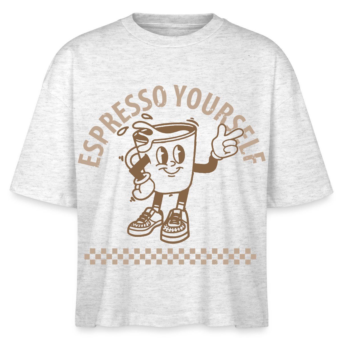 T-Shirt Espresso Yourself Lustiges Coffee Lover Boxy Shirt Damen