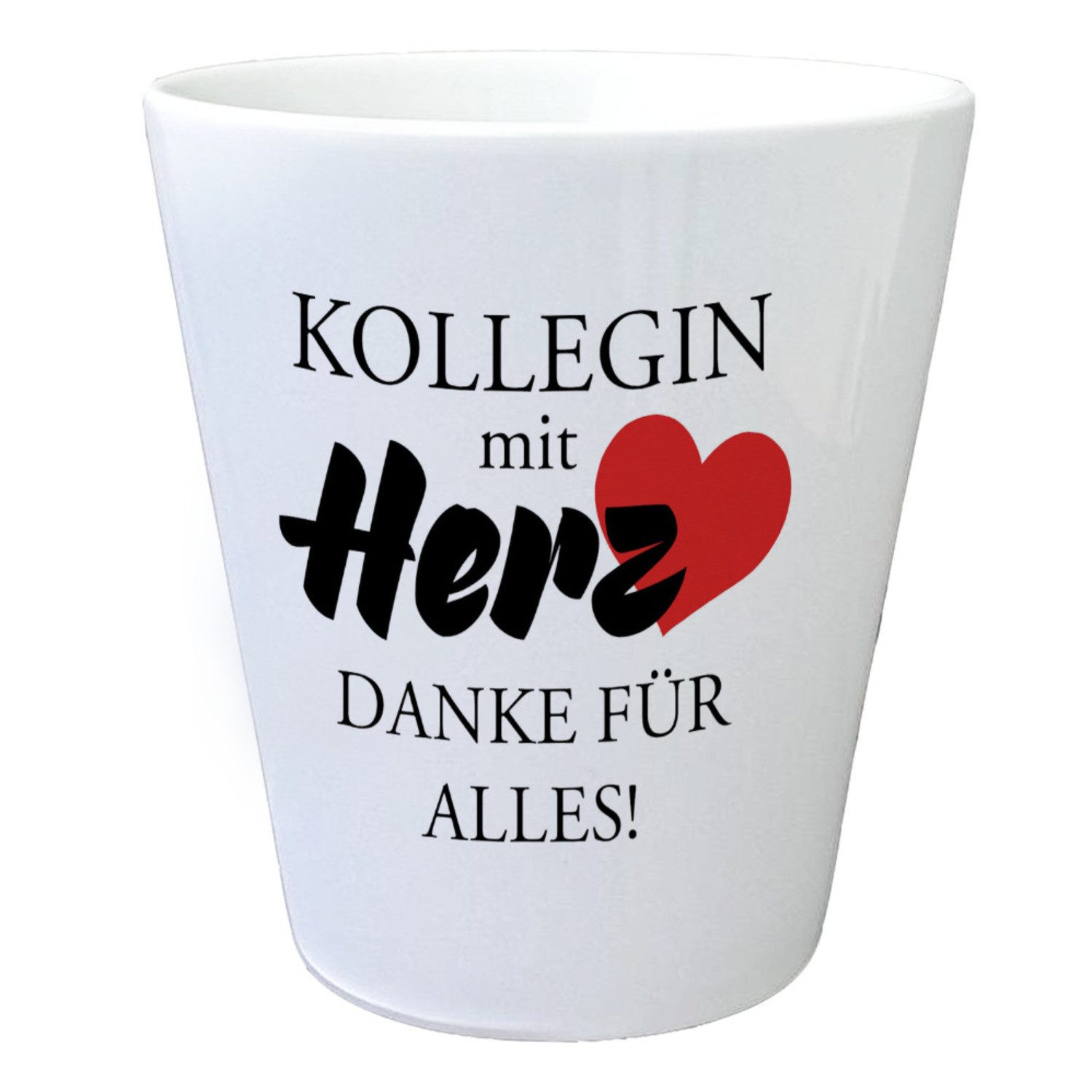 Blumentopf Kollegin mit Herz Danke für alles Blumentopf