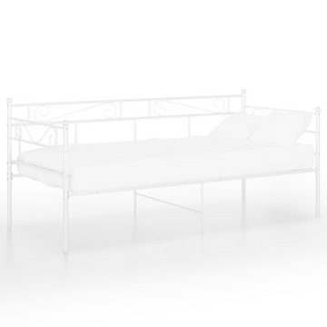 vidaXL Bett Schlafsofa Bettgestell Weiß Metall 90x200 cm