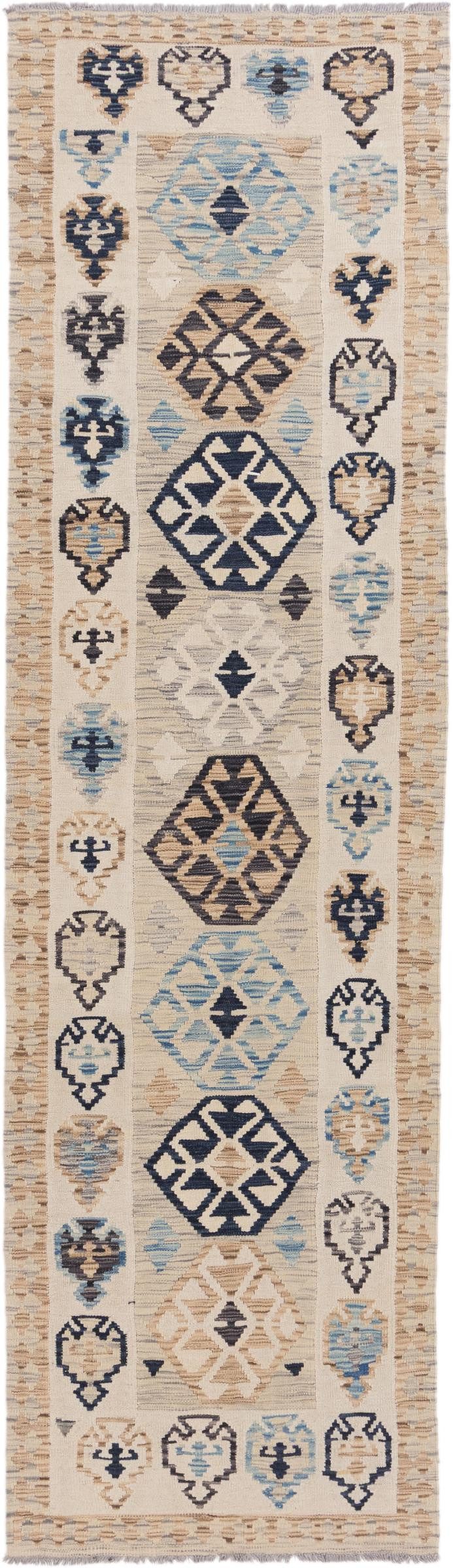 Orientteppich Kelim Afghan Heritage 85x300 Handgewebter Orientteppich Läufer