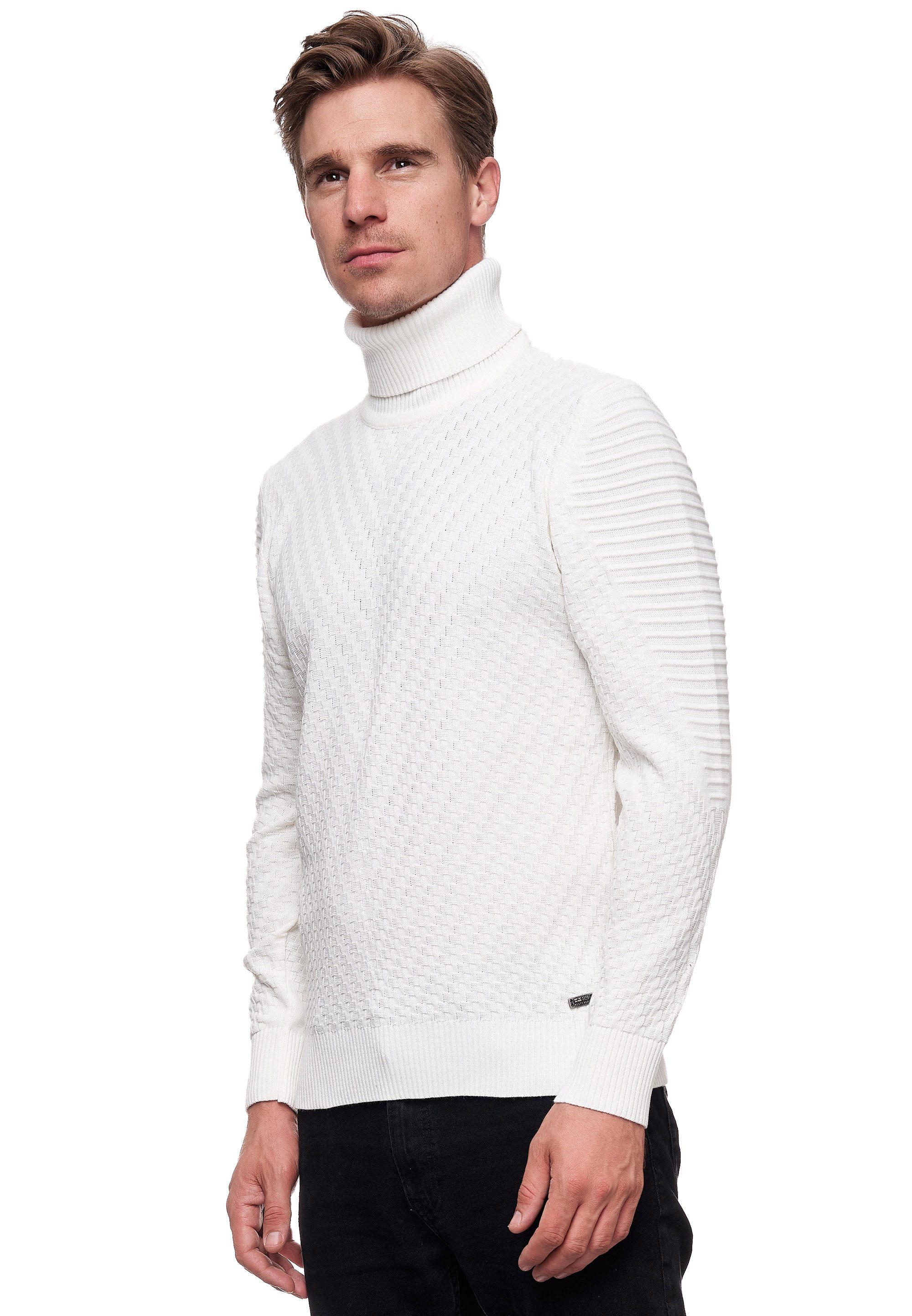 Rusty Neal Rollkragenpullover in stilvollem Feinstrick