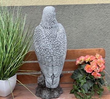 Stone and Style Gartenfigur Steinfigur Adler XL Weisskopfadler frostfest 54 cm hoch, ca. 19,7 kg