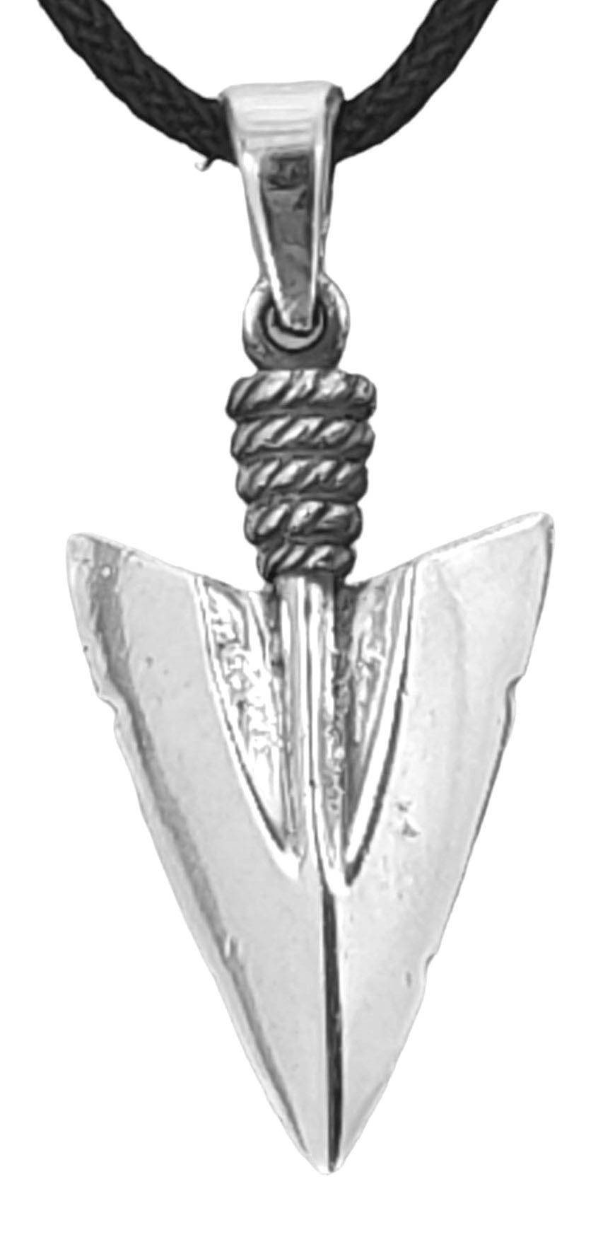 Kiss of Leather Kettenanhänger Pfeilspitze aus 925 Sterling Silber Pfeil Spitze Wikinger