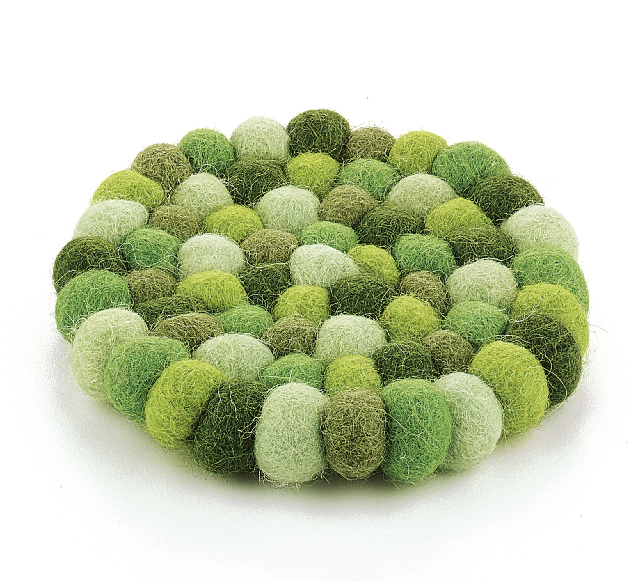 Cilio Getränkeuntersetzer Untersetzer Glasuntersetzer Schafwolle Filz Ø10 cilio LANA VERDE rund