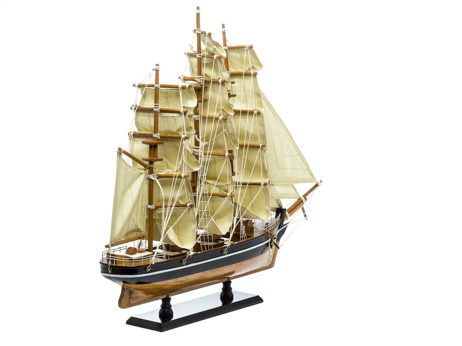 Aubaho Dekoobjekt Modellschiff Cutty Sark Wollklipper Holz Schiff Segelschiff 54cm kein – Bild 5 von 5