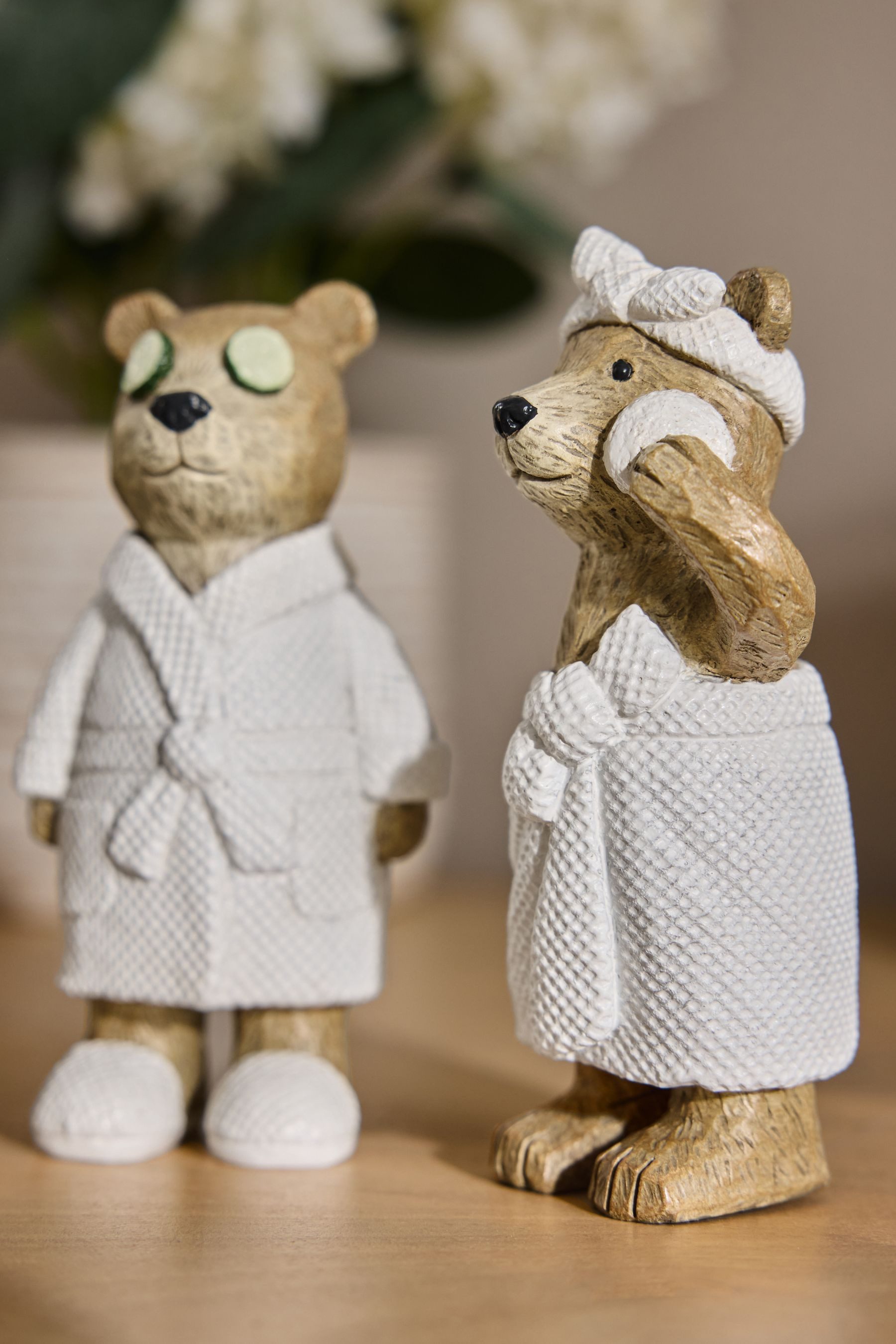 Next Dekofigur Bertie Bear Spa Badezimmerdeko, 2er-Set