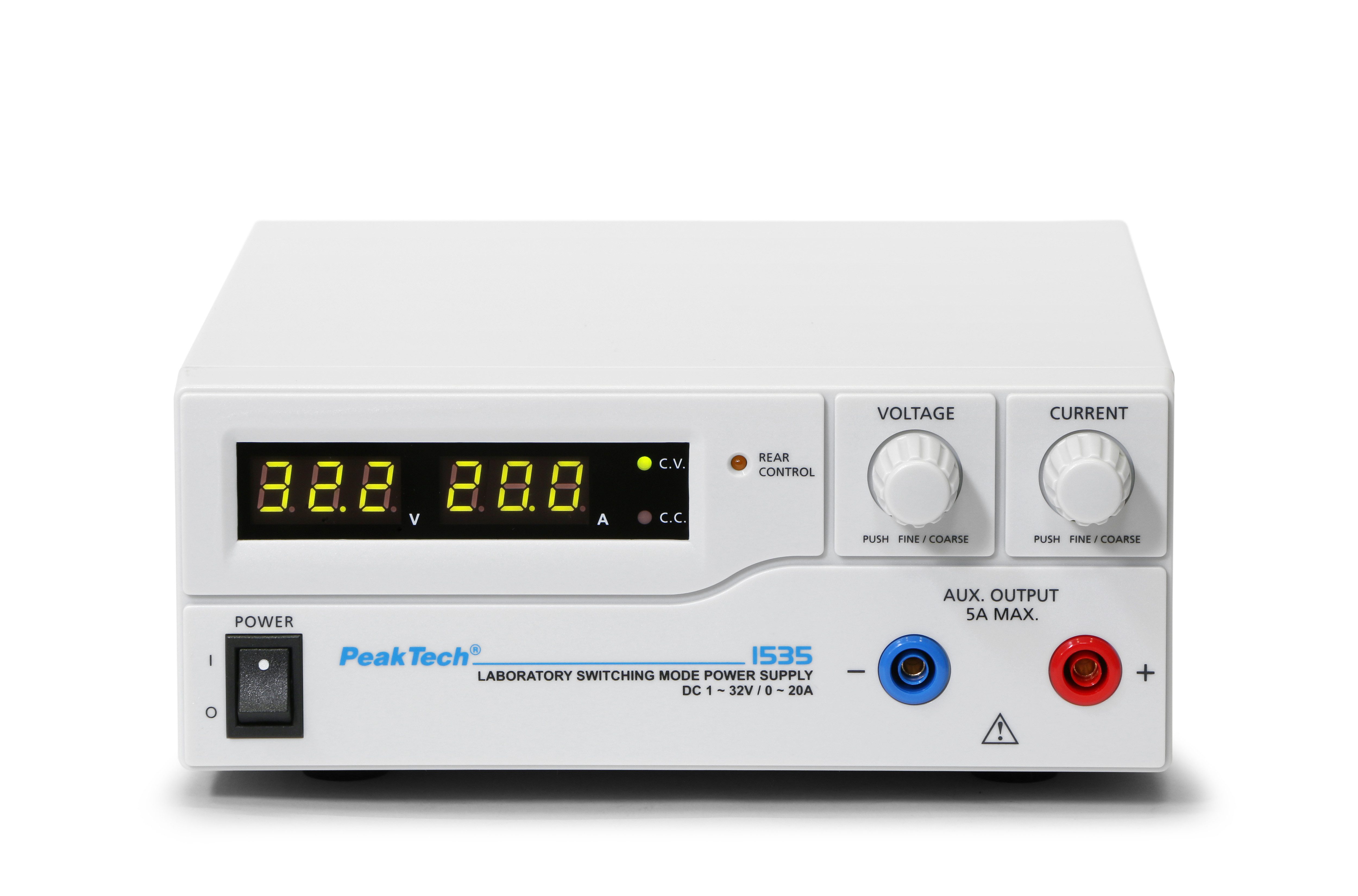 PeakTech Labornetzteil 1-32V / 0-20A DC – Labornetzgerät Labor-Netzteil