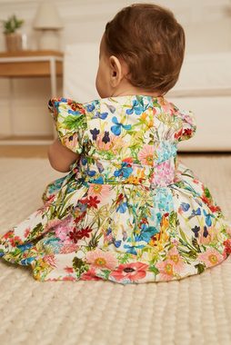 Next Partykleid Festliches Babykleid mit Schleife aus Webstoff (1-tlg)