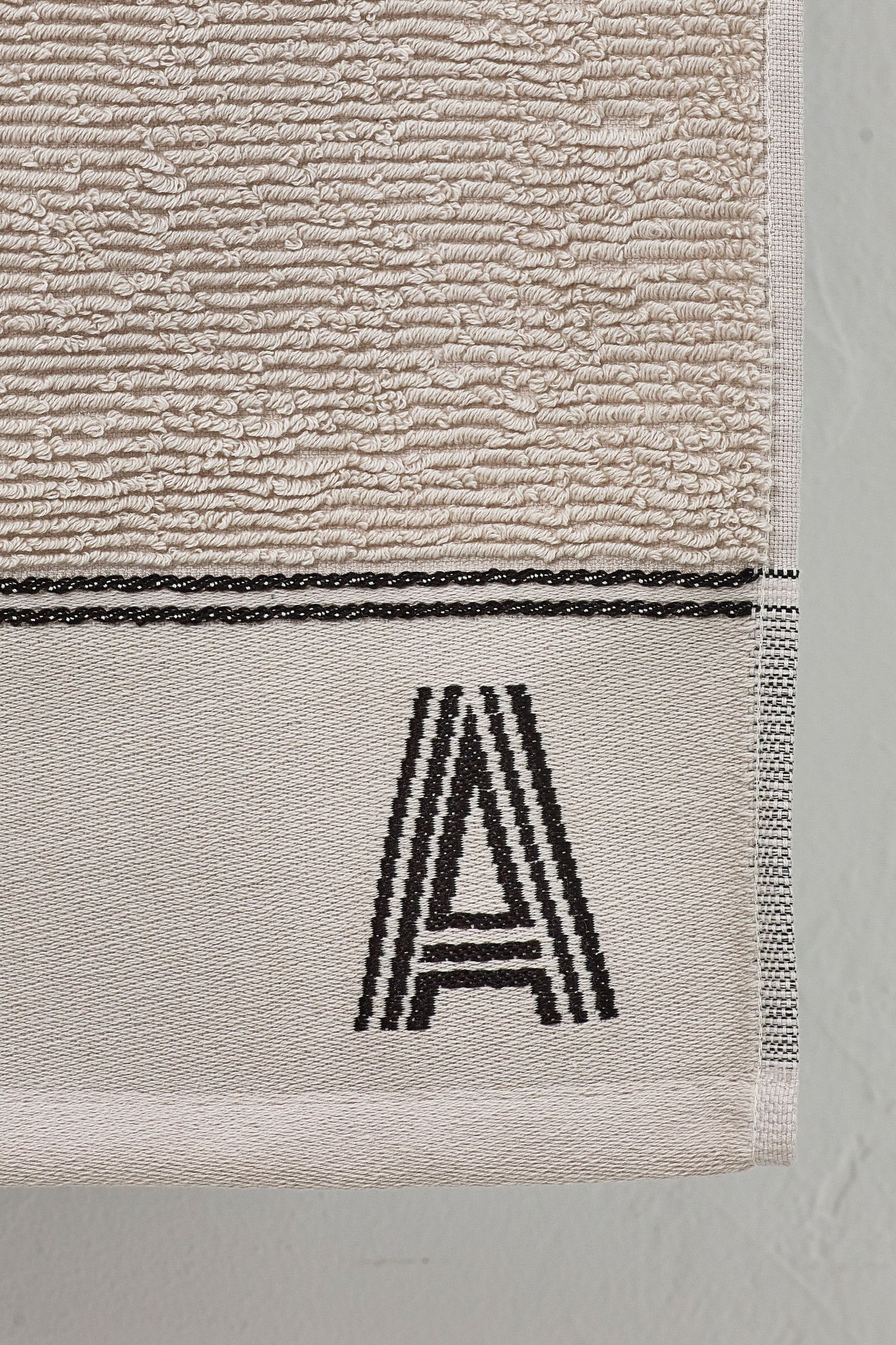 Next Handtuch Handtuch mit Monogramm, (1-St) Natural C