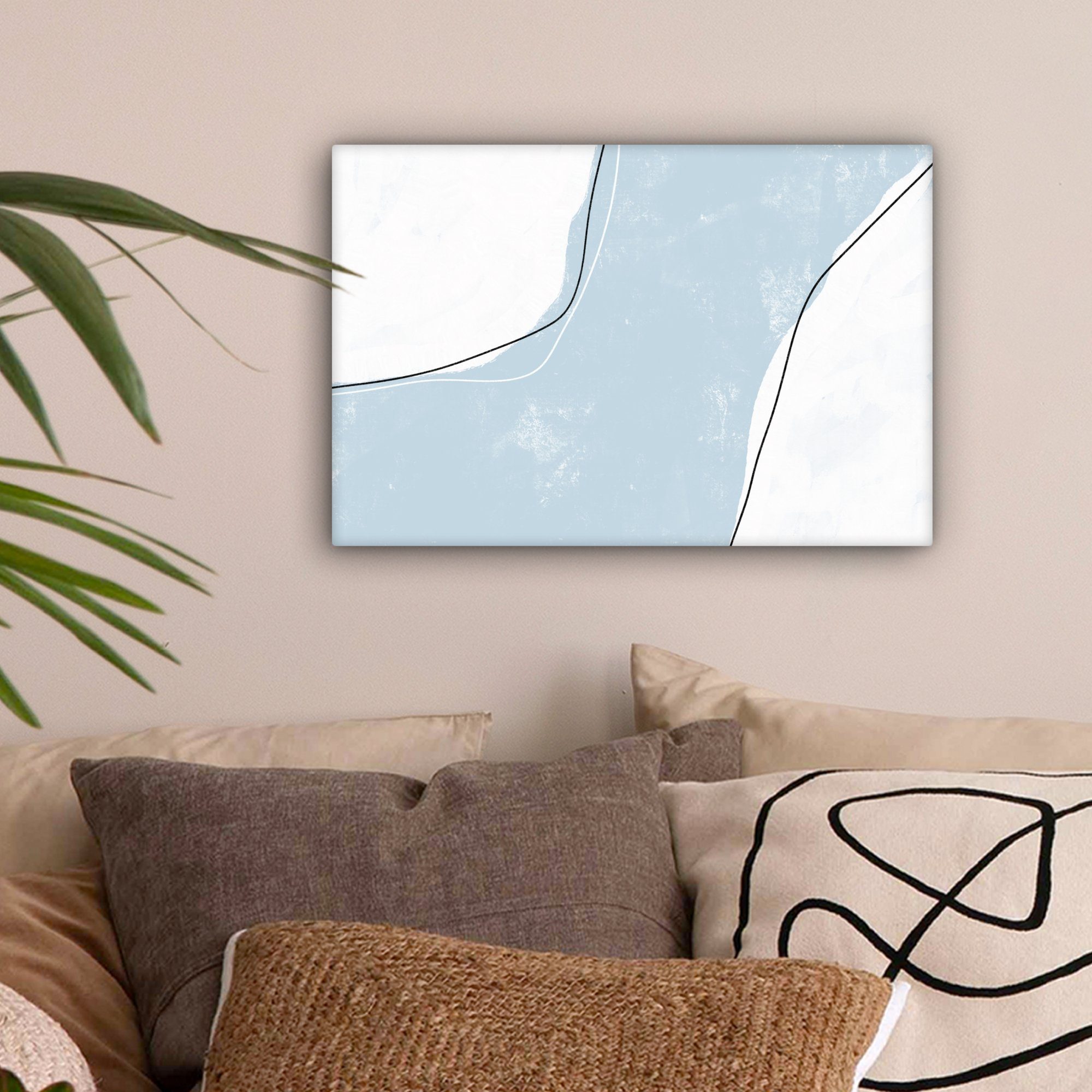 OneMillionCanvasses® Leinwandbild Blau - Minimalismus - günstig online kaufen