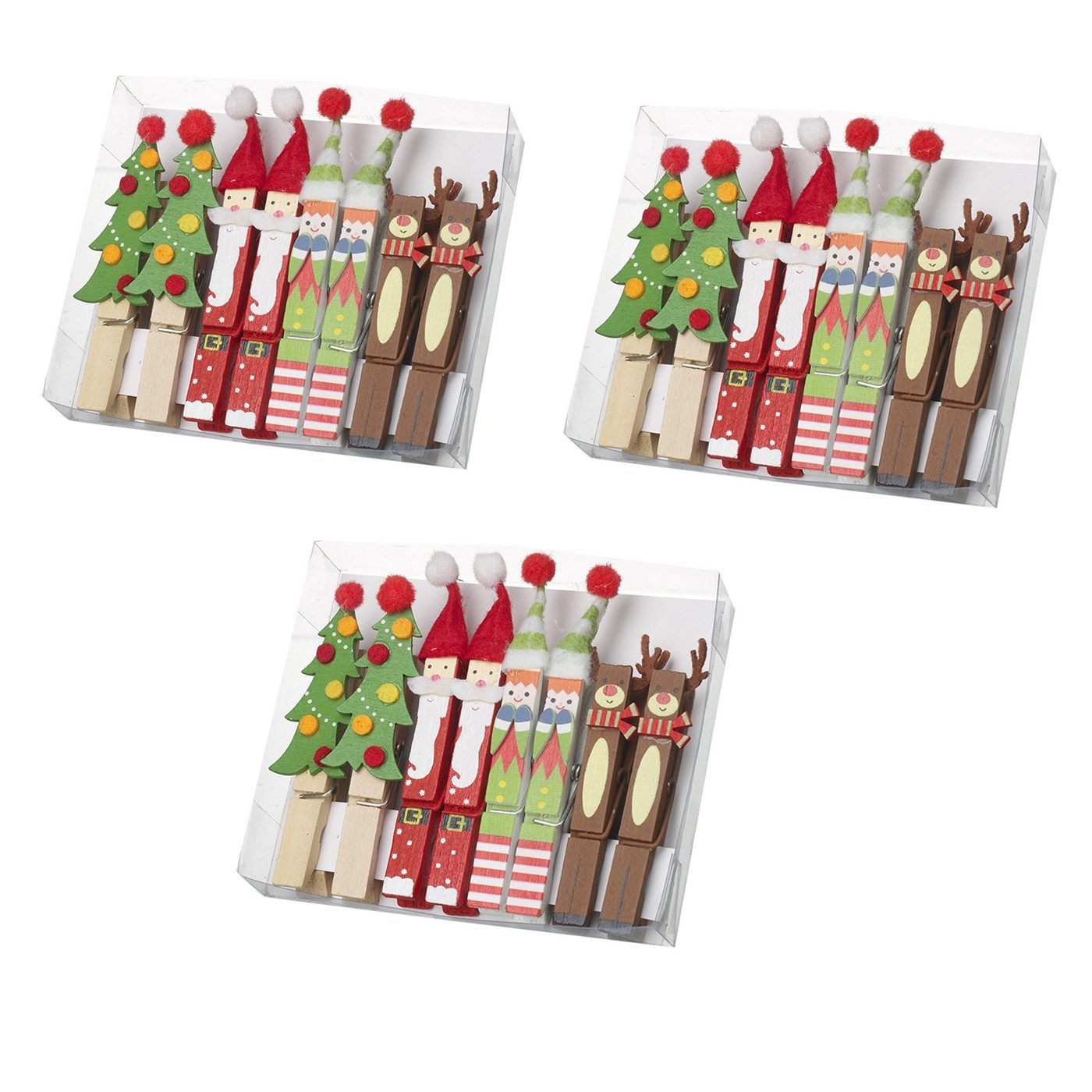 Heaven Sends Weihnachtsbaumklammer 8 gr. Deko-Klammern CHRISTMAS (Elf, Sant günstig online kaufen