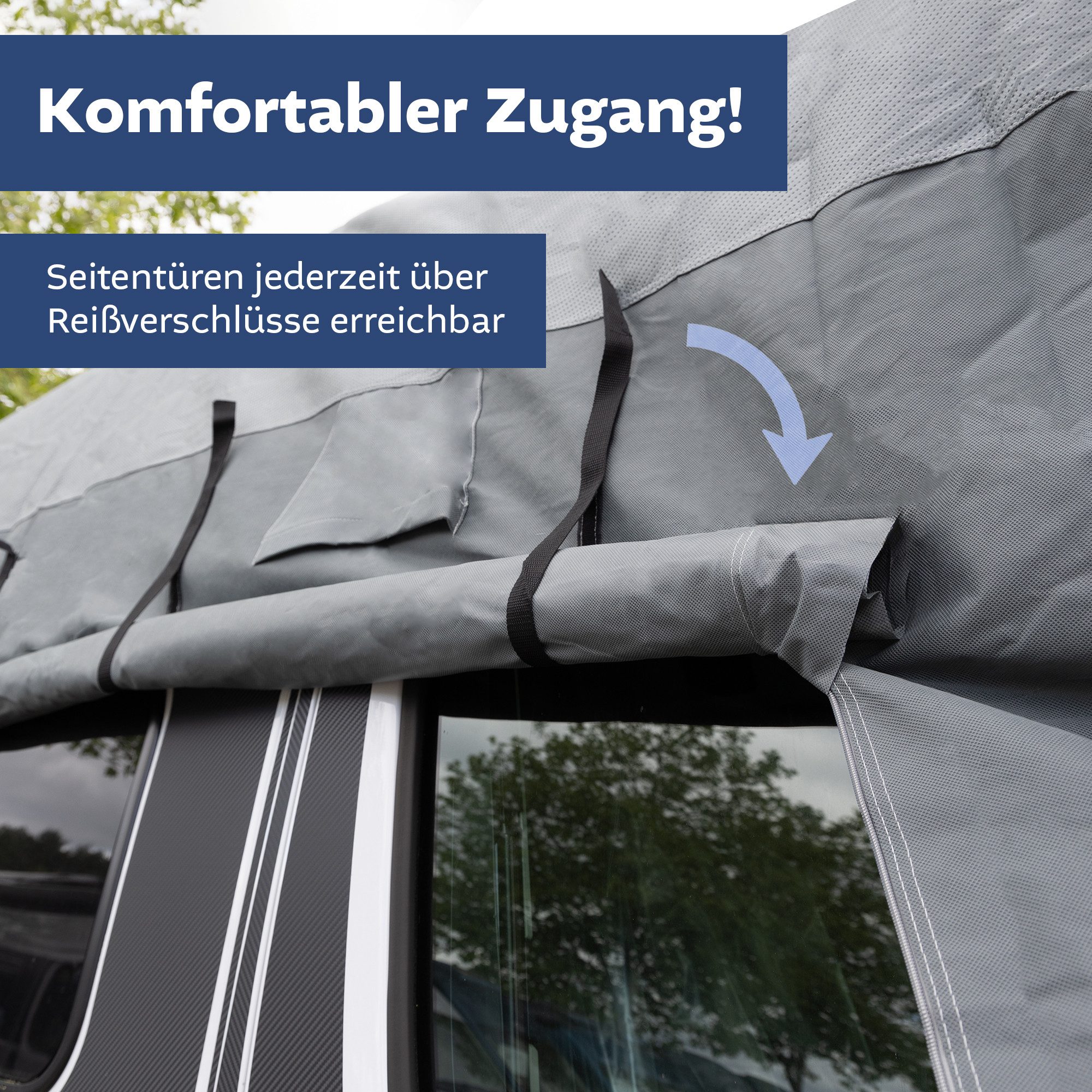 Lemodo Wohnmobilschutzhülle Wohnmobil Schutzhülle, Zeltgarage in verschiedenen Größen, Abdeckung für Camper