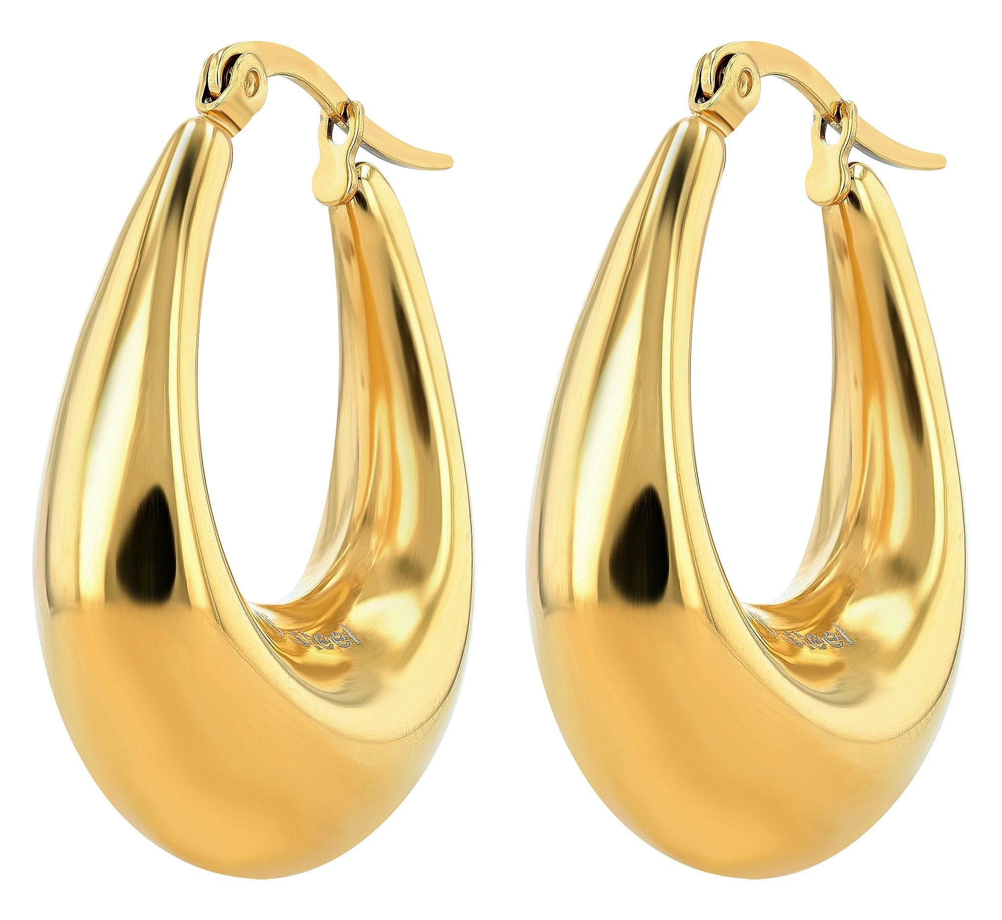Adelia´s Paar Creolen Ohrringe – Creole aus Edelstahl, Perfekt als Geschenk zum Muttertag