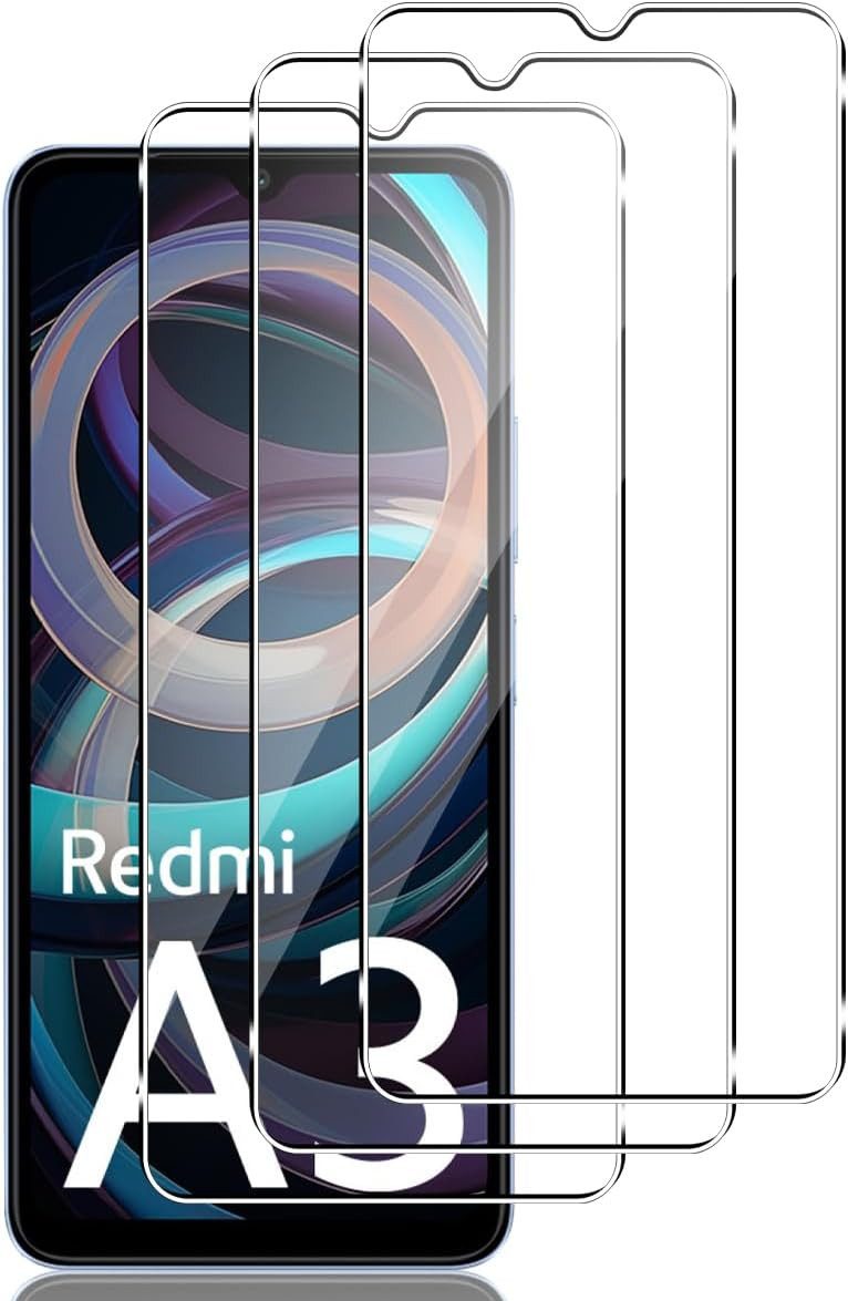 Displayschutzglas 3X Schutzglas für Xiaomi Redmi A3 Display Panzerfolie Full Screen 9H