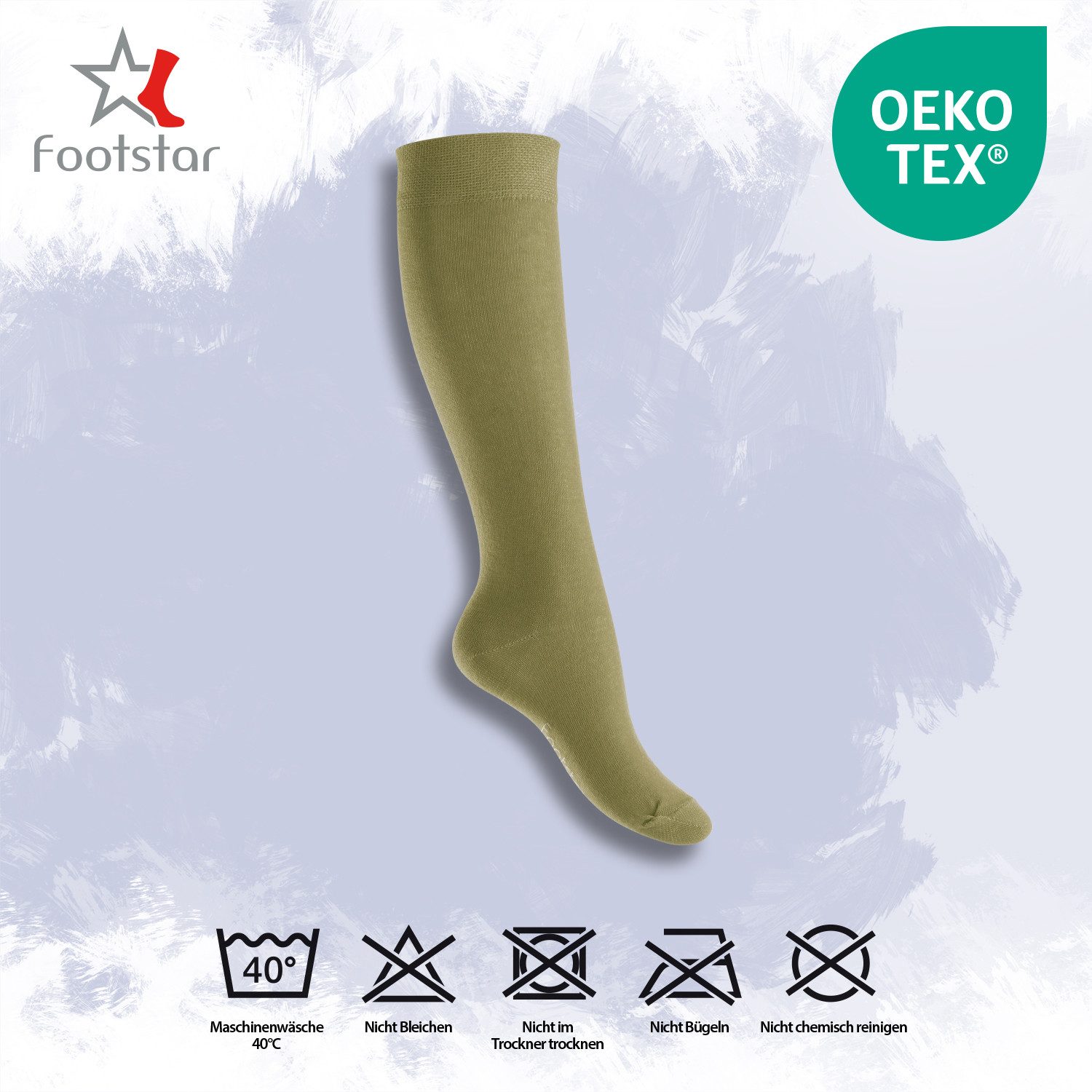 Footstar Langsocken EVERYDAY! 5 PAAR Damen & Herren Kniestrümpfe Lange Socken kniehoch – Bild 3 von 4