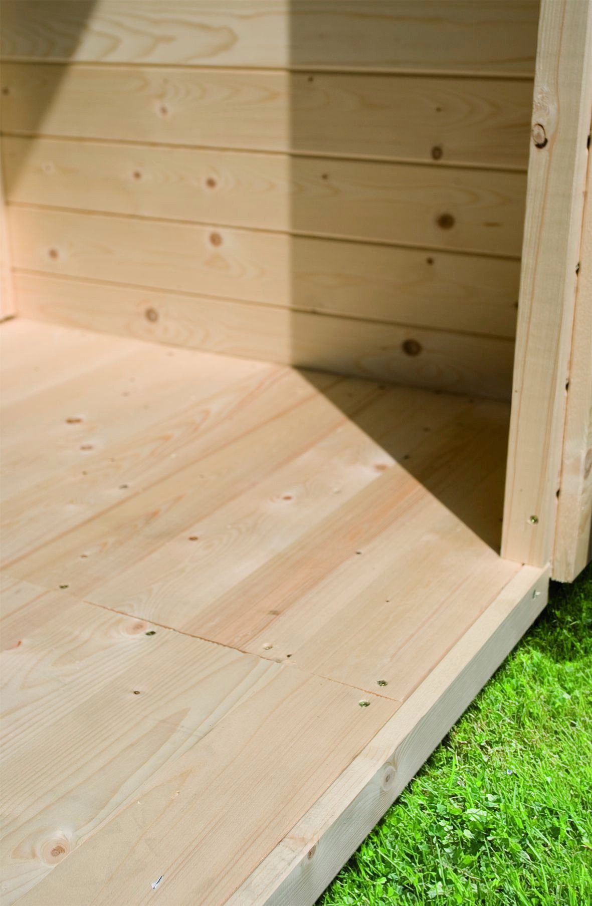 Karibu Gartenhaus-Fußboden, BxT:370x370 cm, naturbelassen, für Gartenhäuser
