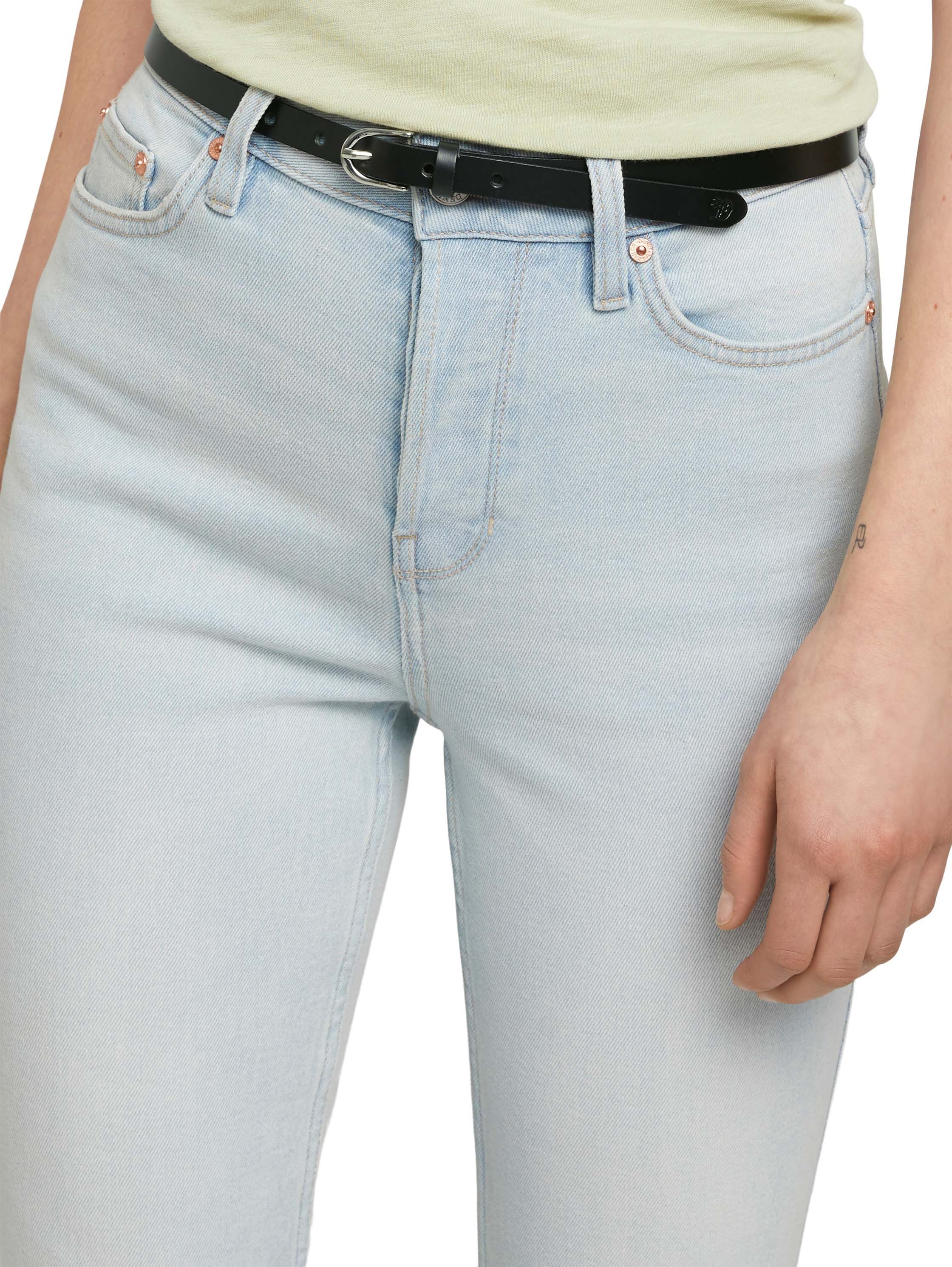 TOM TAILOR Synthetikgürtel TTDPAULA aus glattem Echtleder mit filigraner Dornschließe – 1,5 cm schmal