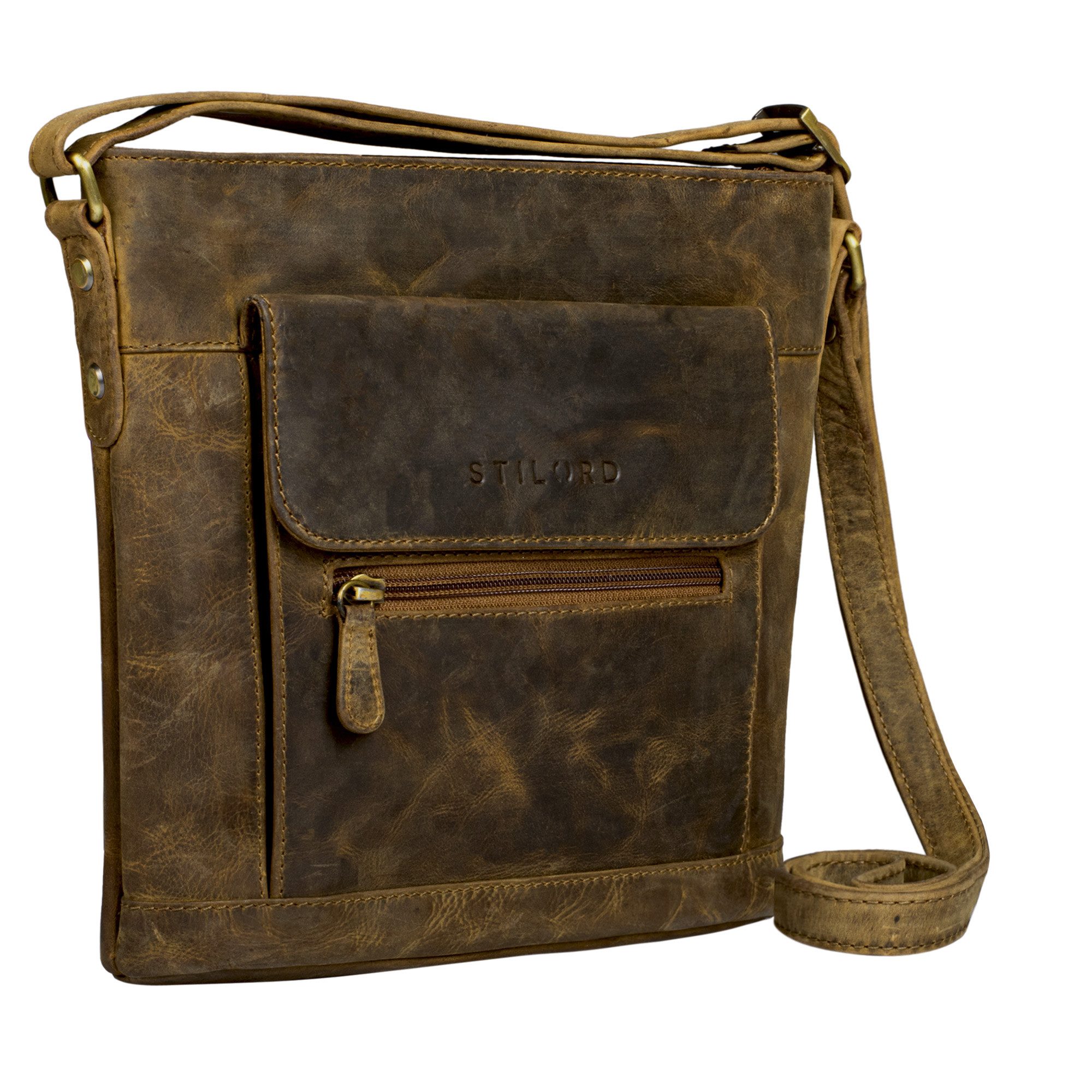 Handtasche "Paula" Lederumhängetasche Damen Vintage