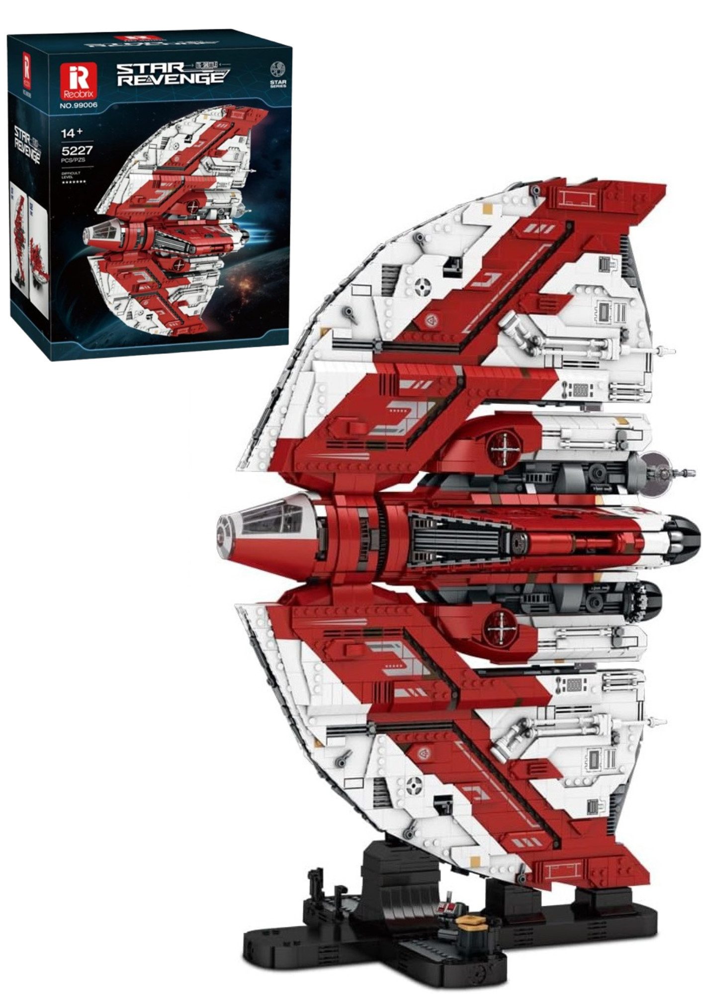 Reobrix Reobrix 99006 Star Revenge T6 Schuttle 5.227 Teile Raumschiff Konstruktions-Spielset, (5227 St)