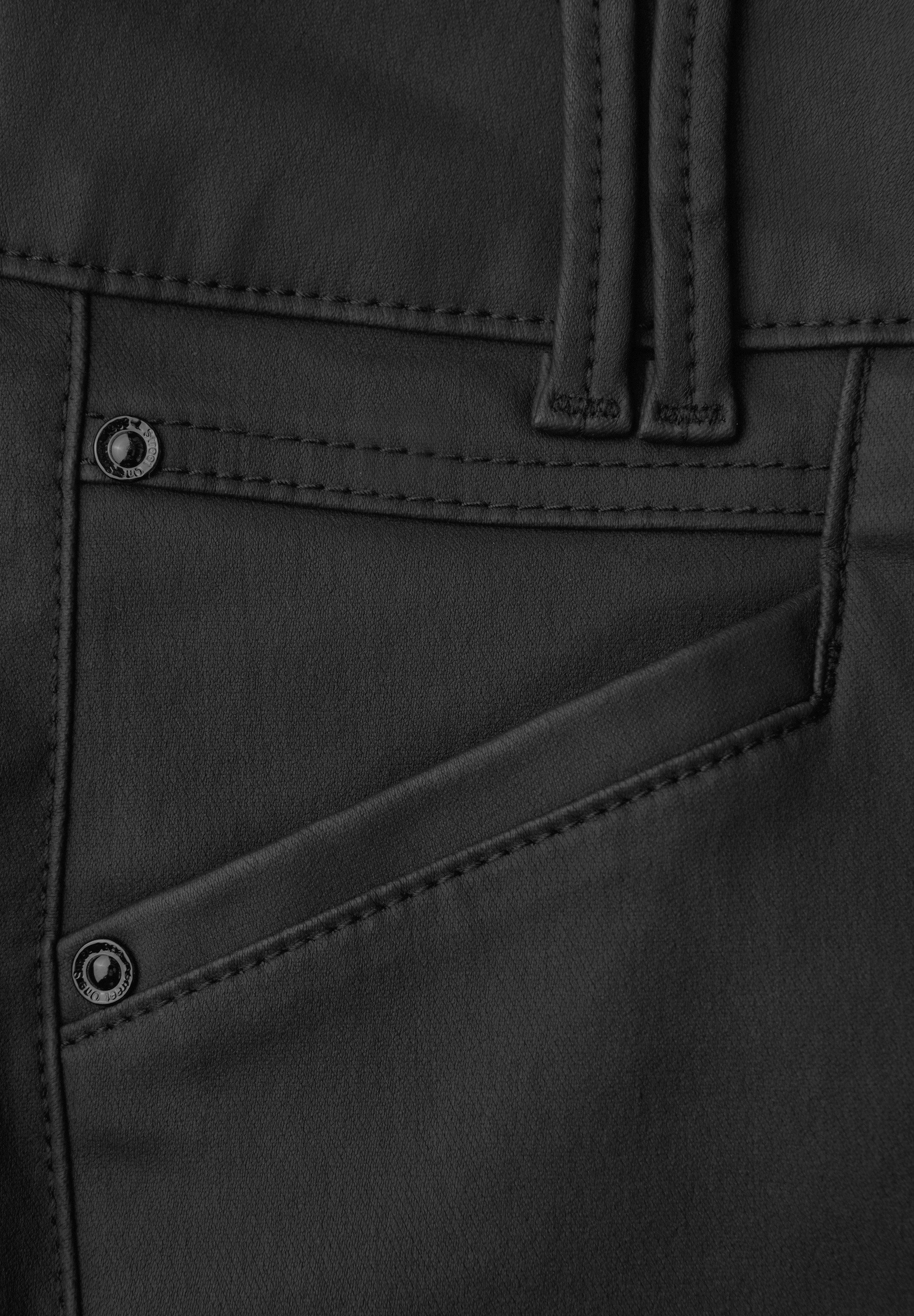 STREET ONE Lederimitathose mit Coating