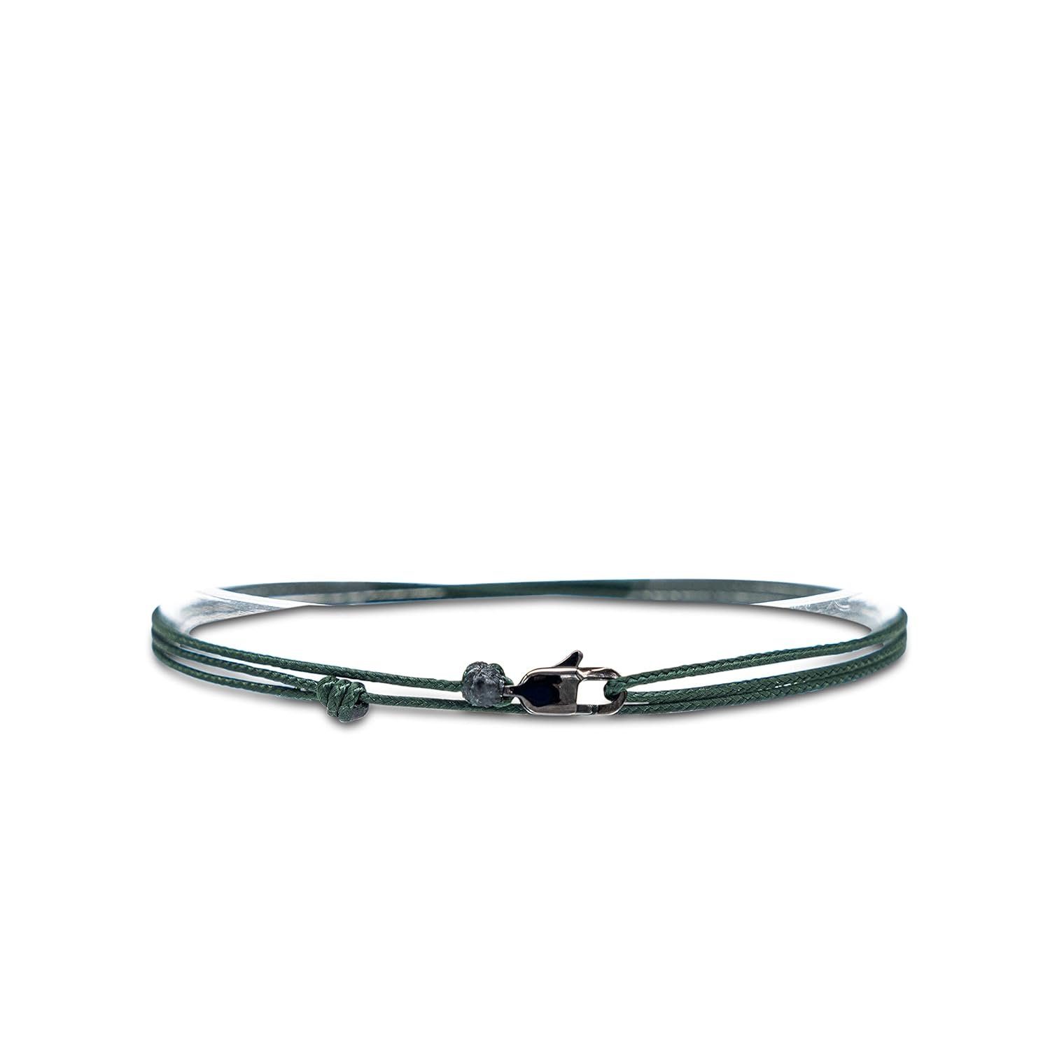 Made by Nami Wickelarmband Minimalistisches Armband mit Karabinerhaken Herren Armband Damen, Maritimes Armband Wasserfest & Verstellbar