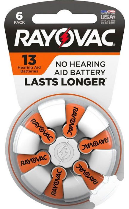 RAYOVAC Rayovac Acoustic Zink Luft Hörgerätebatterie mit 60 Batterien Batterie (1 45 V 60 St)