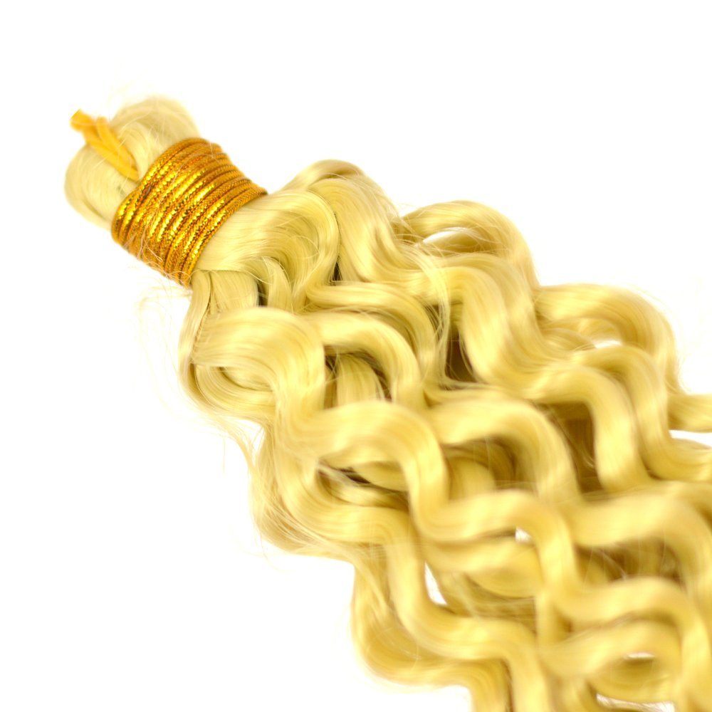 Flechthaar Deep Crochet Wave Kunsthaar-Extension Zöpfe BRAIDS! 8-W Pack Braids MyBraids YOUR Hellblond 3er Wellig