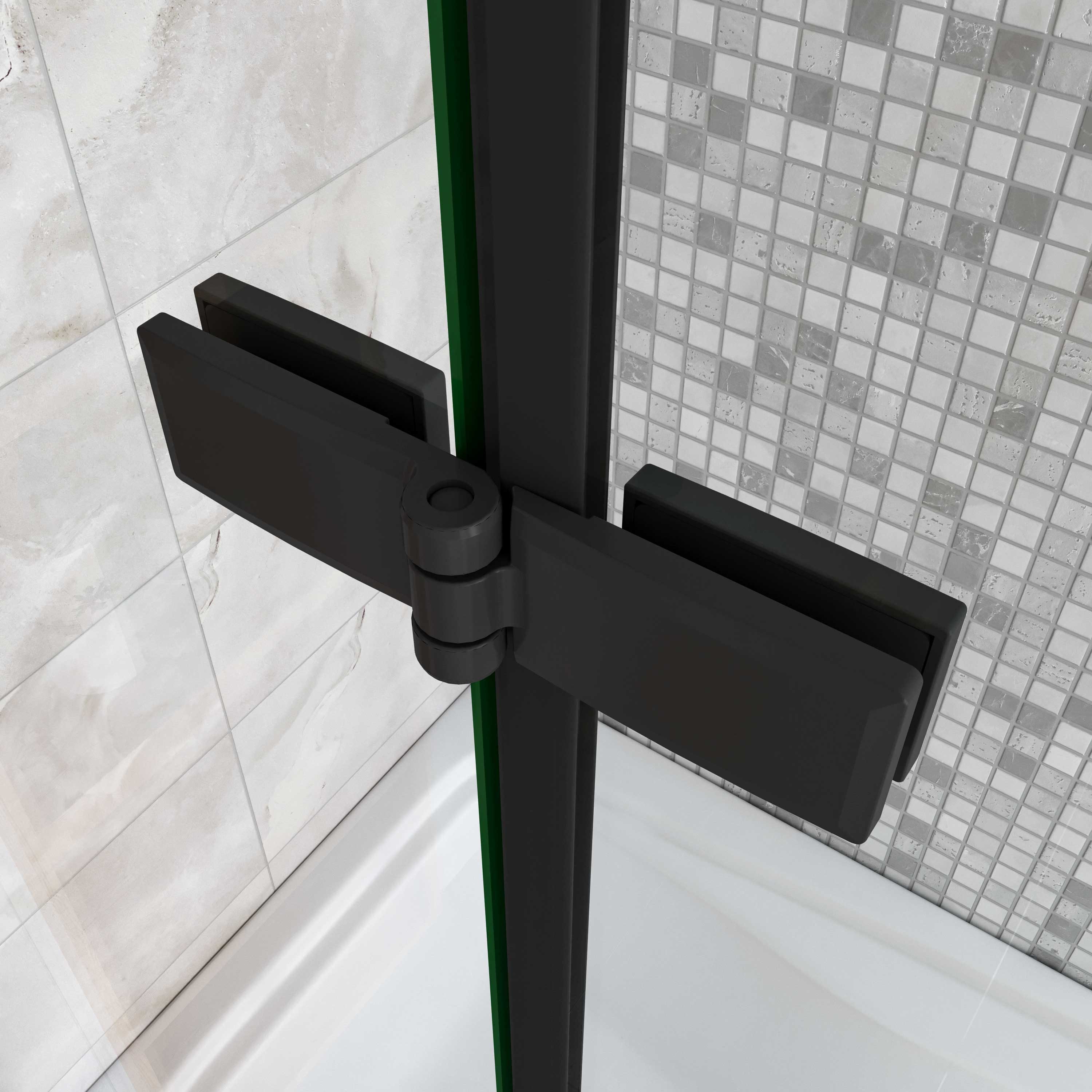 Duschparadies Badewannenfaltwand 6cm Duschabtrennung Faltwand Badewannenaufsatz Badewannenfaltwand, Einscheibensicherheitsglas, Sicherheitsglas, (Set)