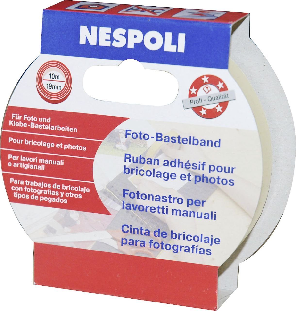 Nespoli Klebehaken Nespoli Foto- und Bastelband 19 mm x 10 m