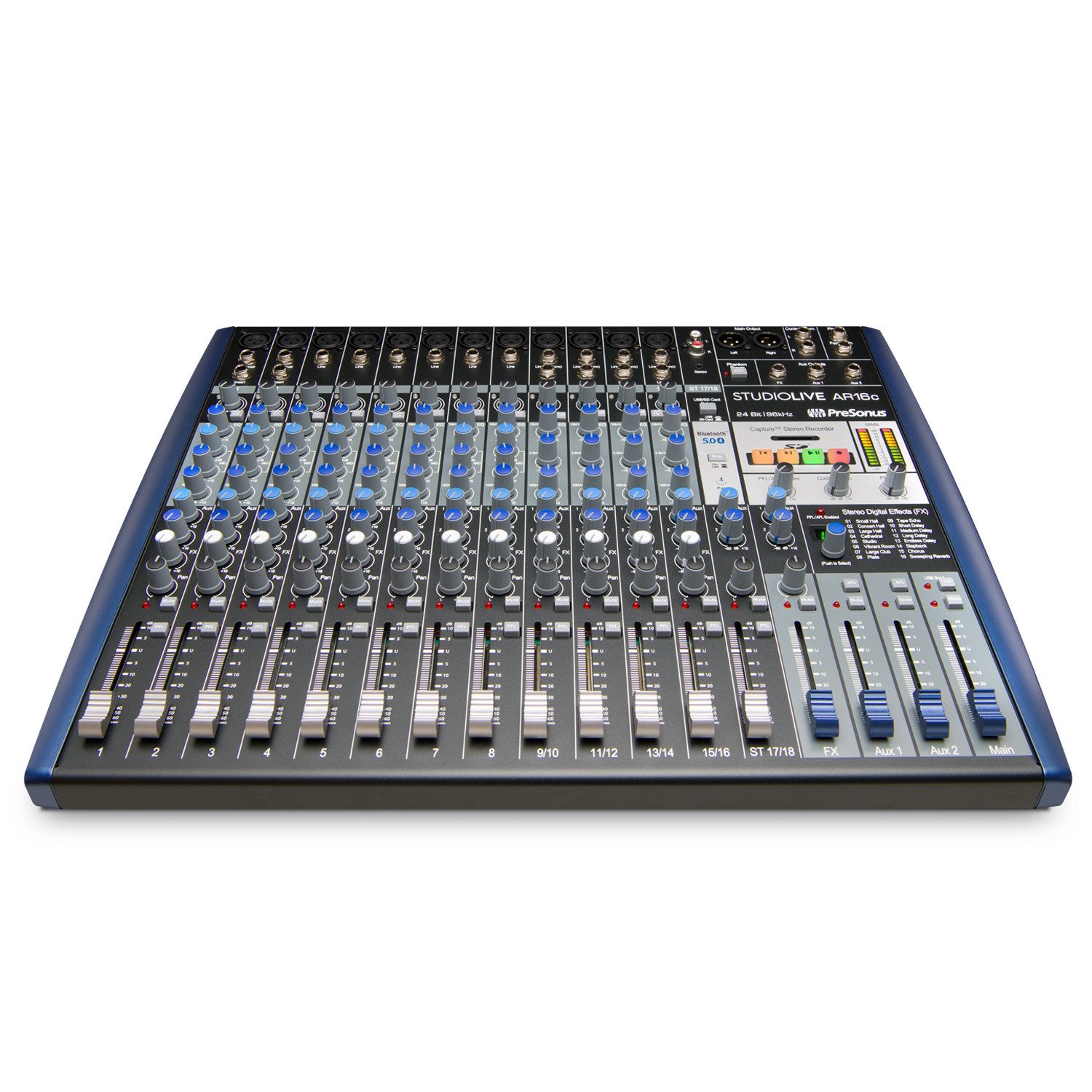 Presonus Mischpult Presonus Mischpult Studiolive AR16C USB 18-Kanal Analog-Mixer, (Studiolive, 18-Kanal), Hybrid-Mixer mit analoger Schaltung und digitalen Features