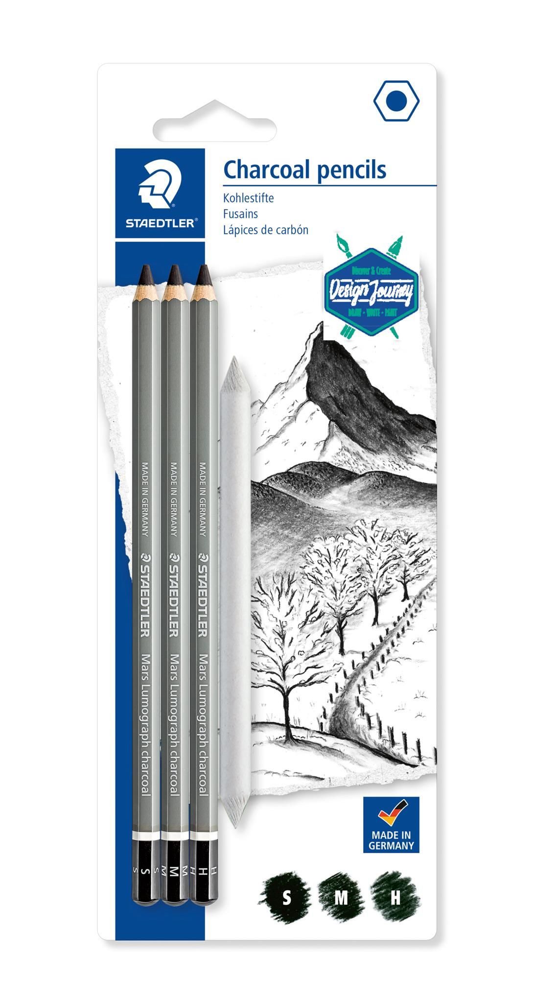 STAEDTLER Zeichenkohle Staedtler Kohlestift Lumog. BK 100% PEFC