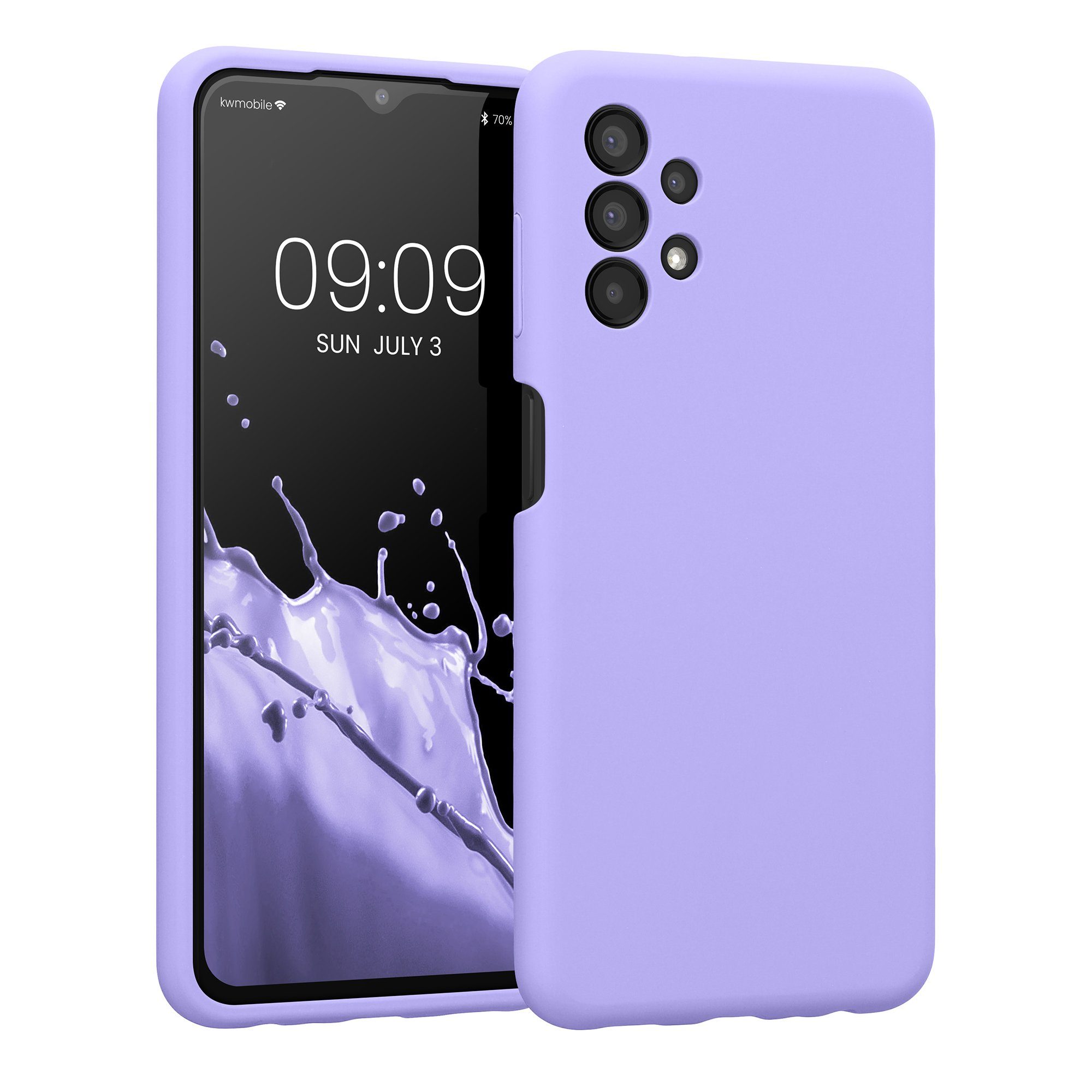 kwmobile Handyhülle Hülle für Samsung Galaxy A13 4G, Hülle Silikon gummiert - Handyhülle - Handy Case in Lavendel