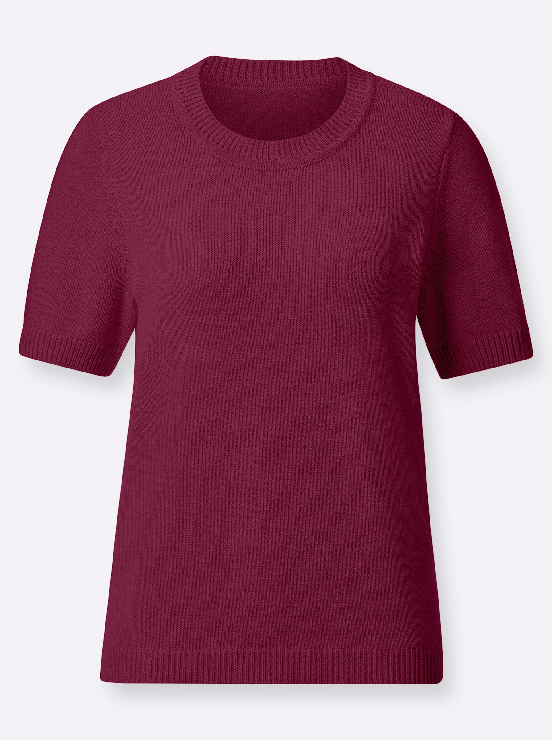 Strickpullover Pullover Kurzarm Jersey