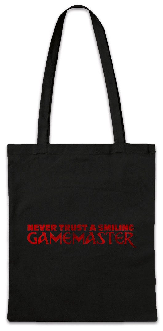 Urban Backwoods Beuteltasche Never Trust A Smiling Gamemaster Stofftasche Dungeons Dragons Role (1-tlg), Tabletop Game Dice