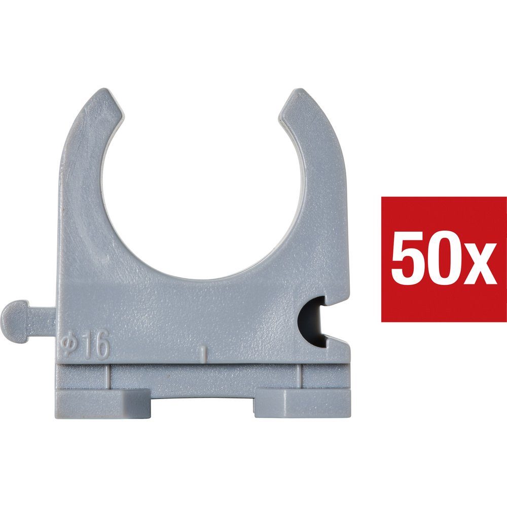 Verbundrohr TRU COMPONENTS TC-9859372 Klemmschelle EN16 16 mm Grau 50 St.