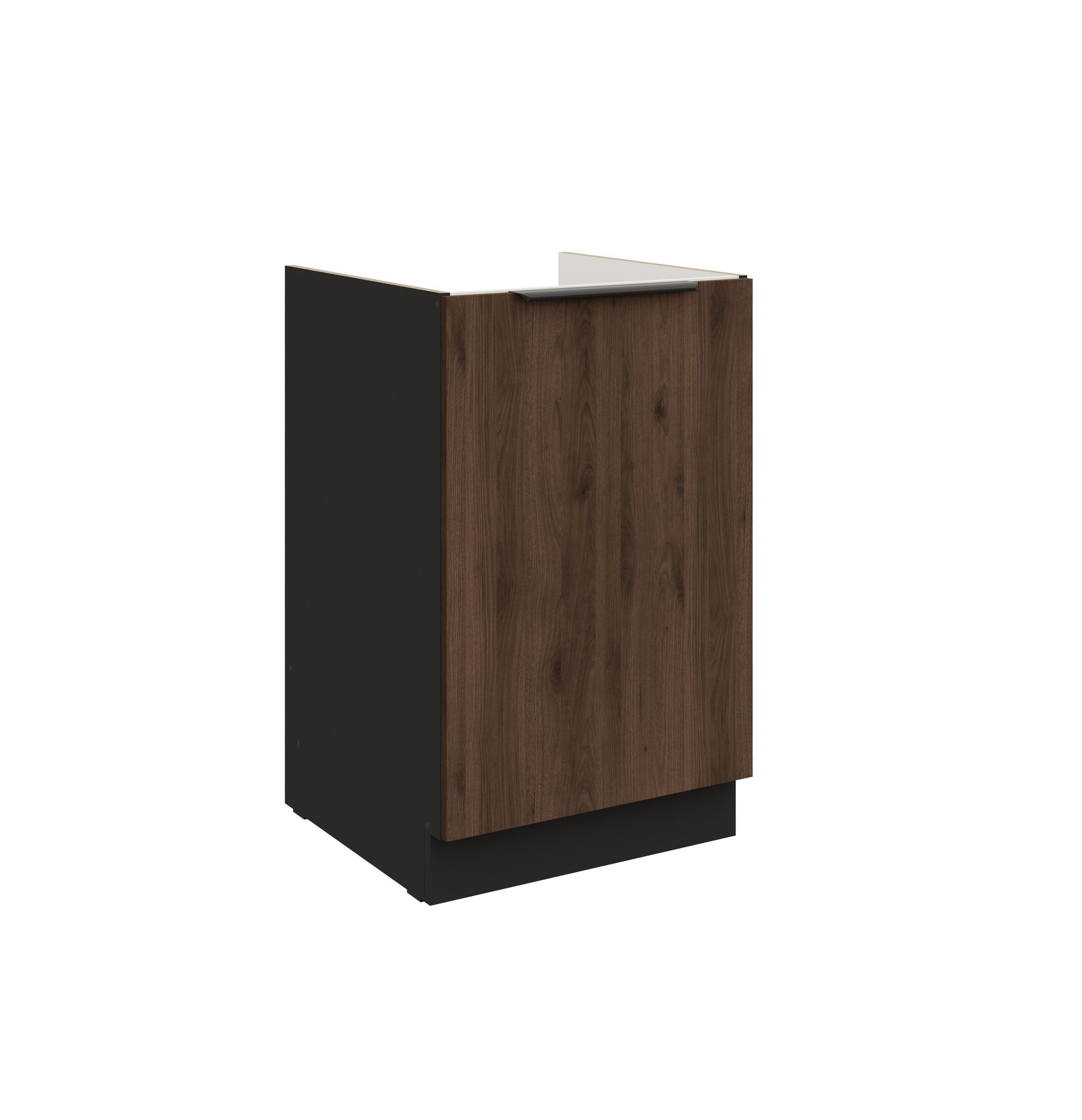 Küchen-Preisbombe Spülenunterschrank 50 cm Küche MONZA Okapi Nußbaum Küchenzeile Küchenblock Einbauküche