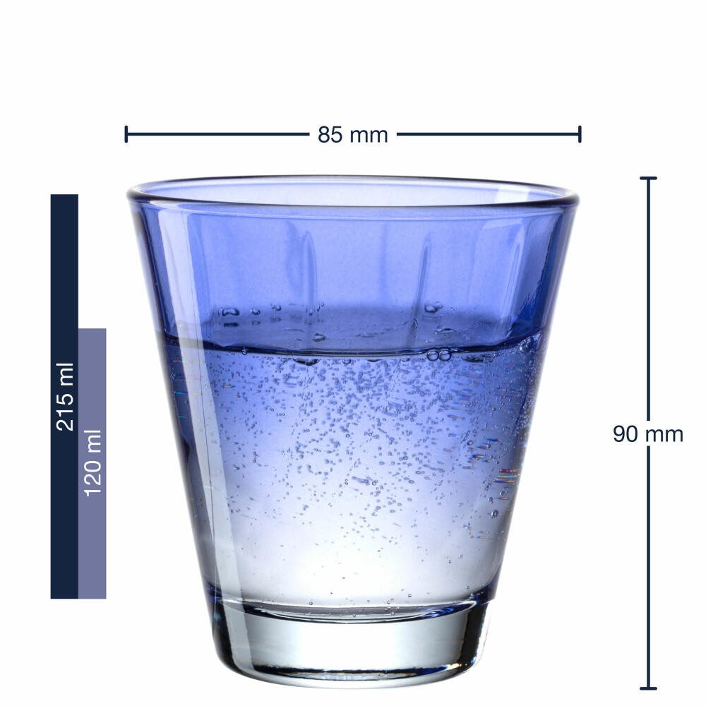 LEONARDO Glas Twist Blau 215 ml, Glas