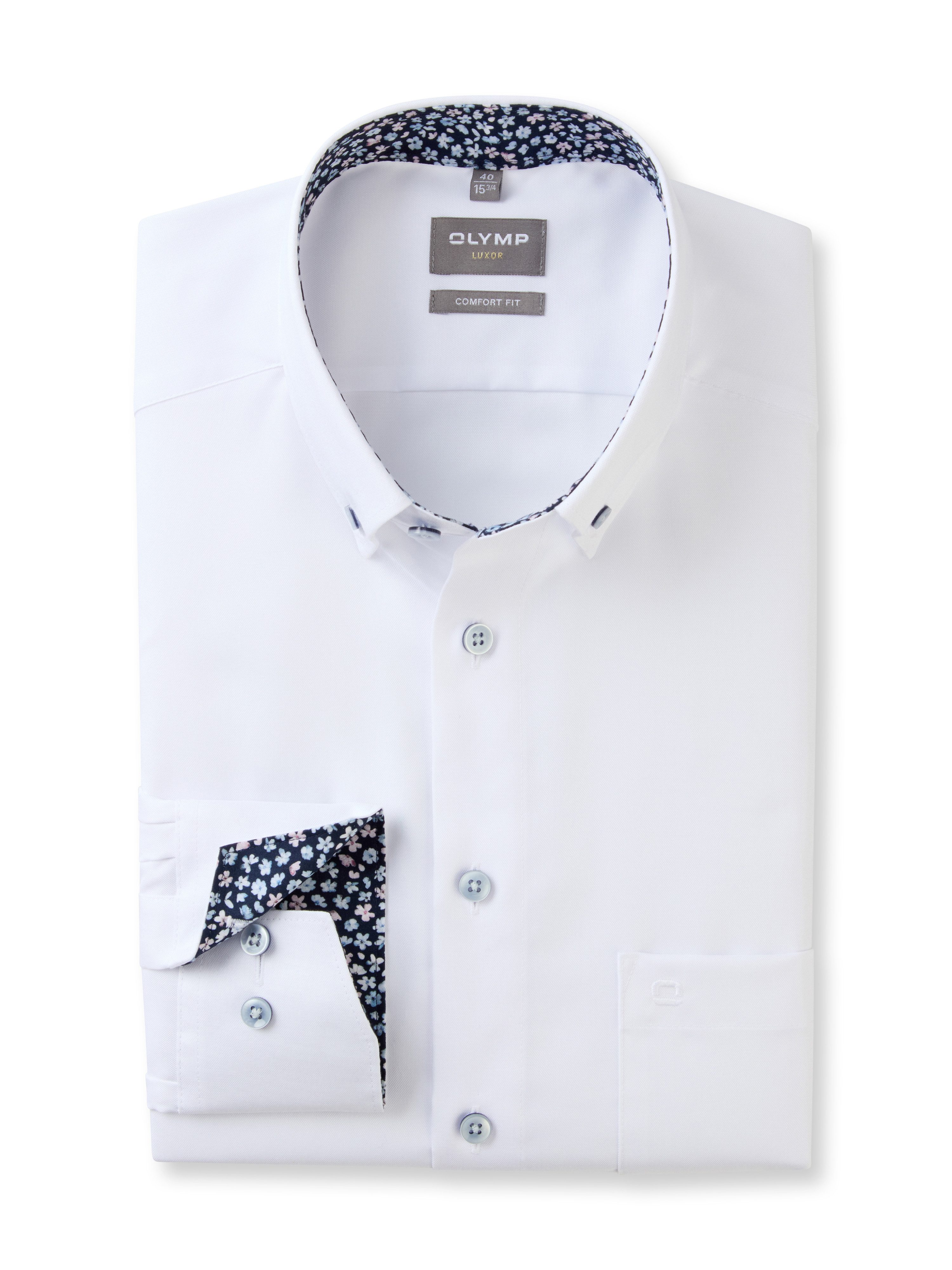 OLYMP Langarmhemd Luxor Businesshemd, comfort fit, Button-down-Kragen