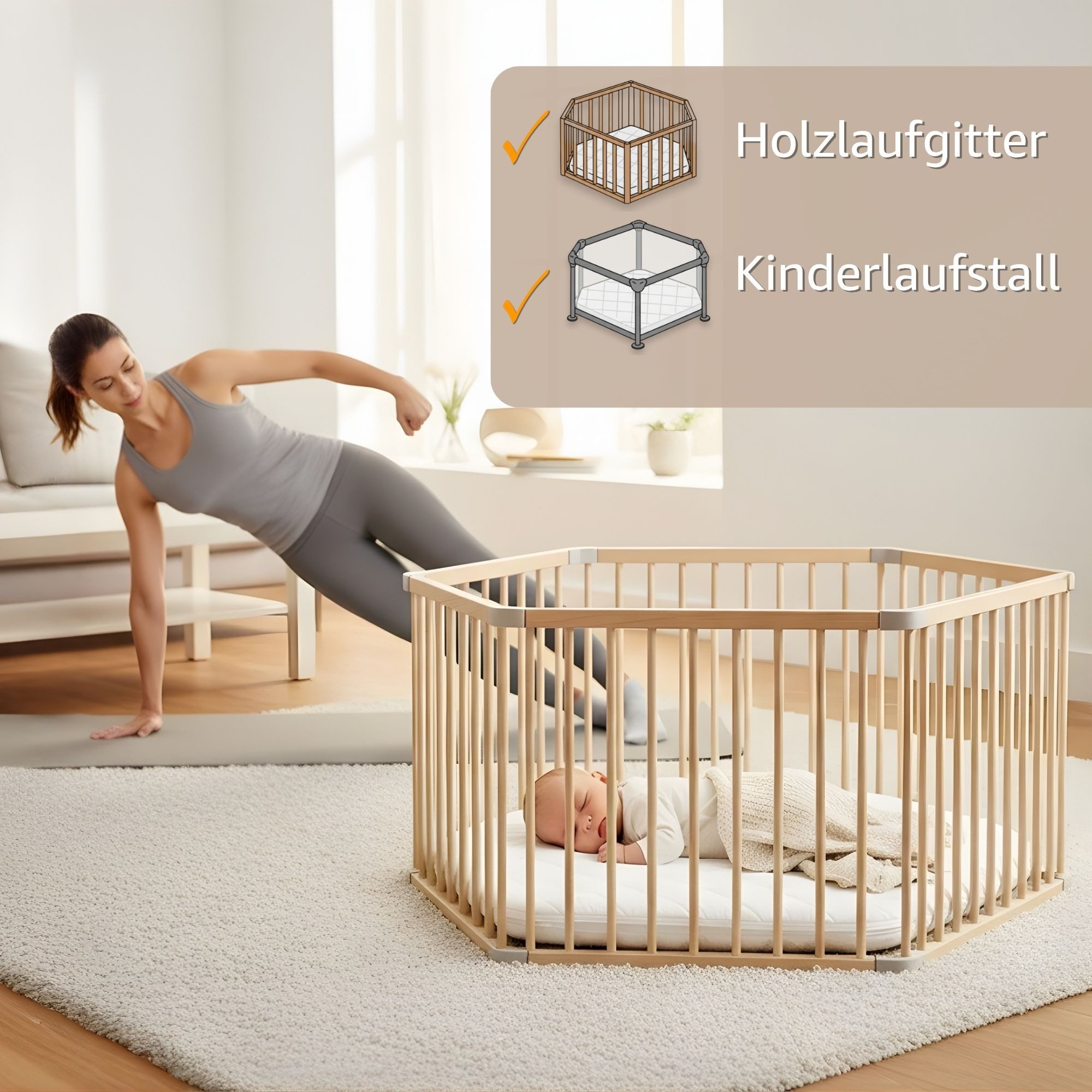 Laufgitter-Matratze Laufstalleinlage - Baby Matratze für Laufstall, Totsy Baby