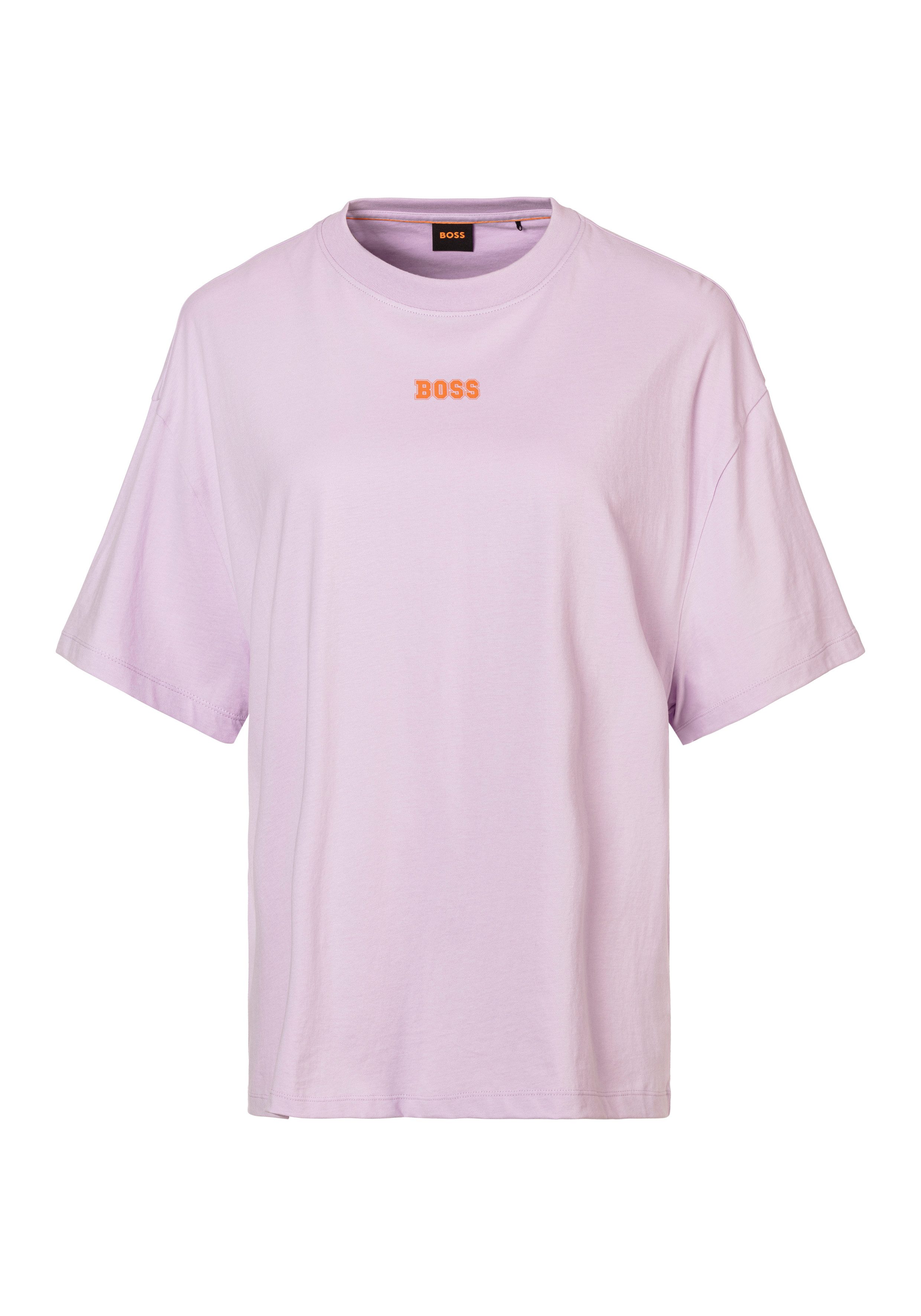 BOSS ORANGE T-Shirt C_Eboyfriend Premium Damenmode mit großem BOSS Logodruck