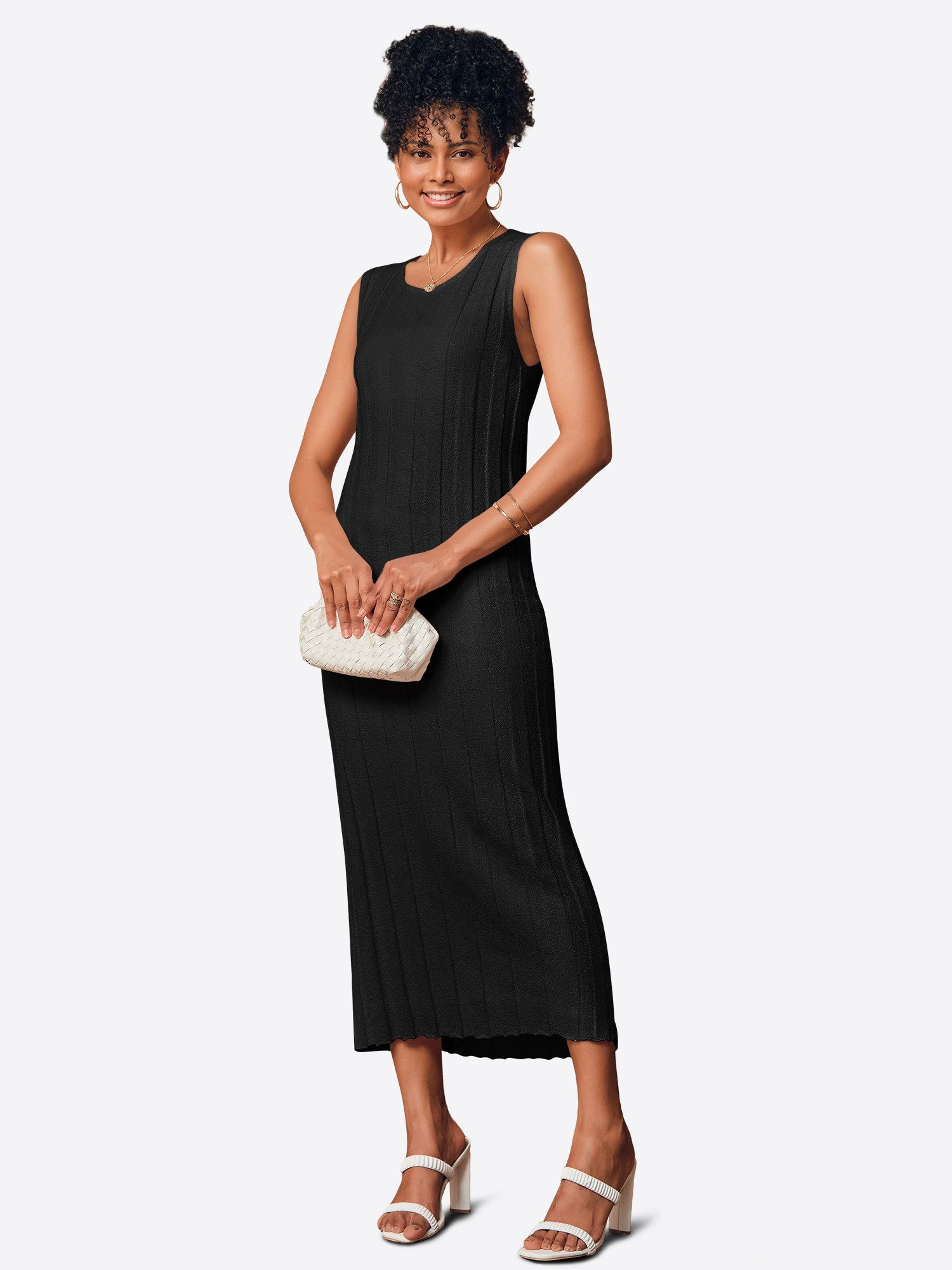 Imily Bela Jerseykleid Damen Tanktop Kleider (Packung, 1-tlg., 1per-Pack) Rippstrick