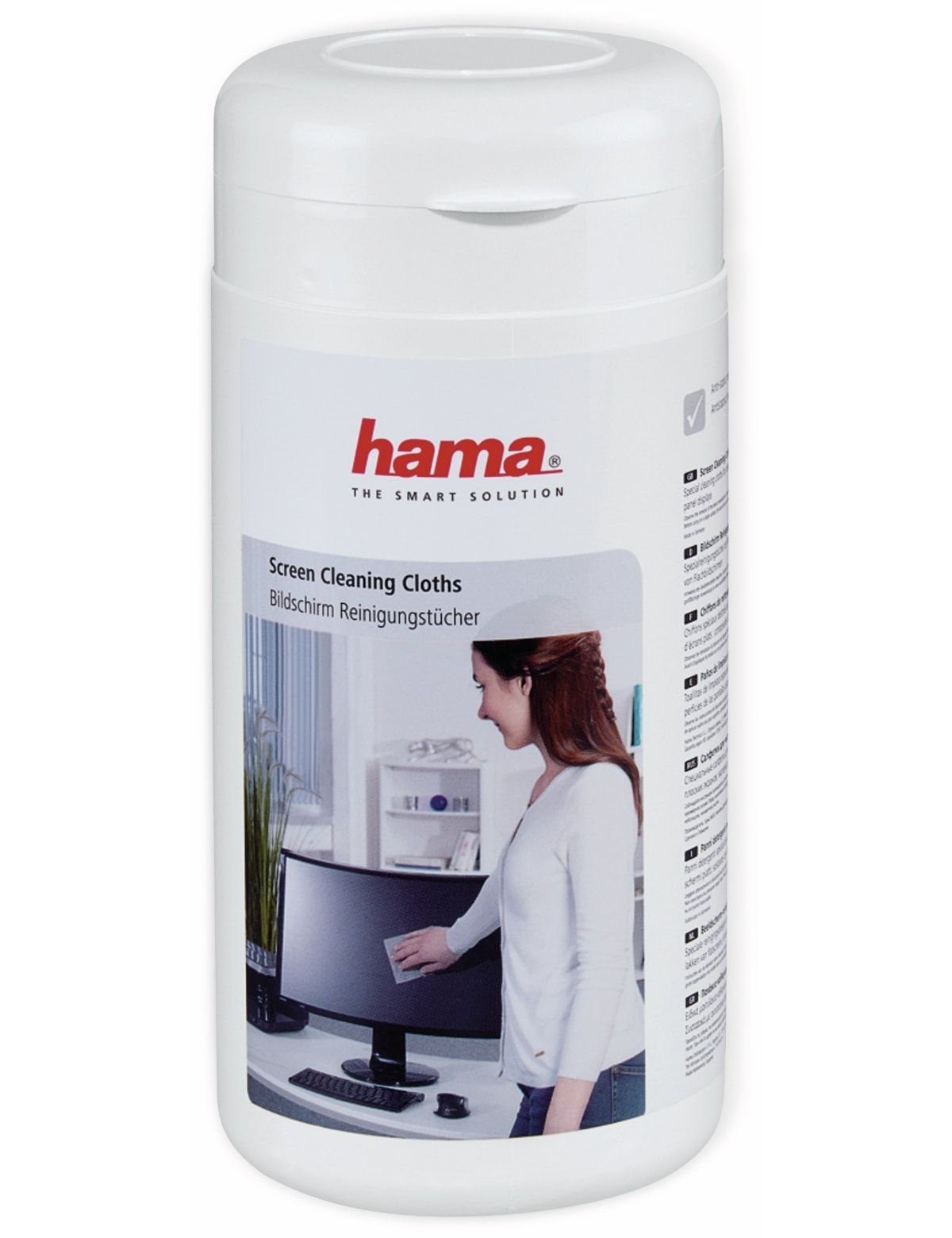 Hama HAMA Bildschirm-Reinigungstücher, 100 Stück, in Kabelzubehör