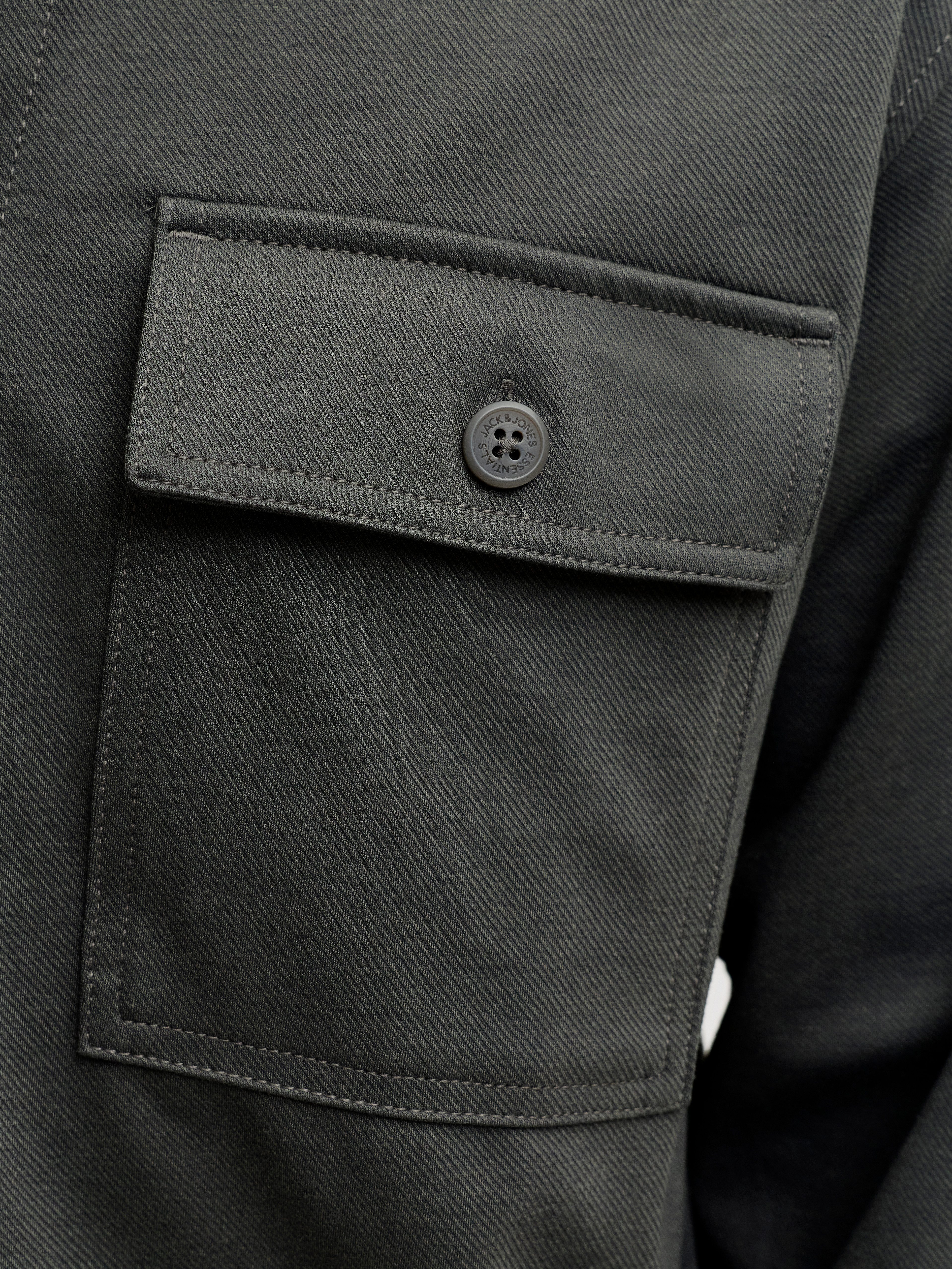 Jack & Jones Langarmhemd JJWILLIAM SWEAT OVERSHIRT LS NOOS Materialmix, Sweatmaterial, locker geschnitten