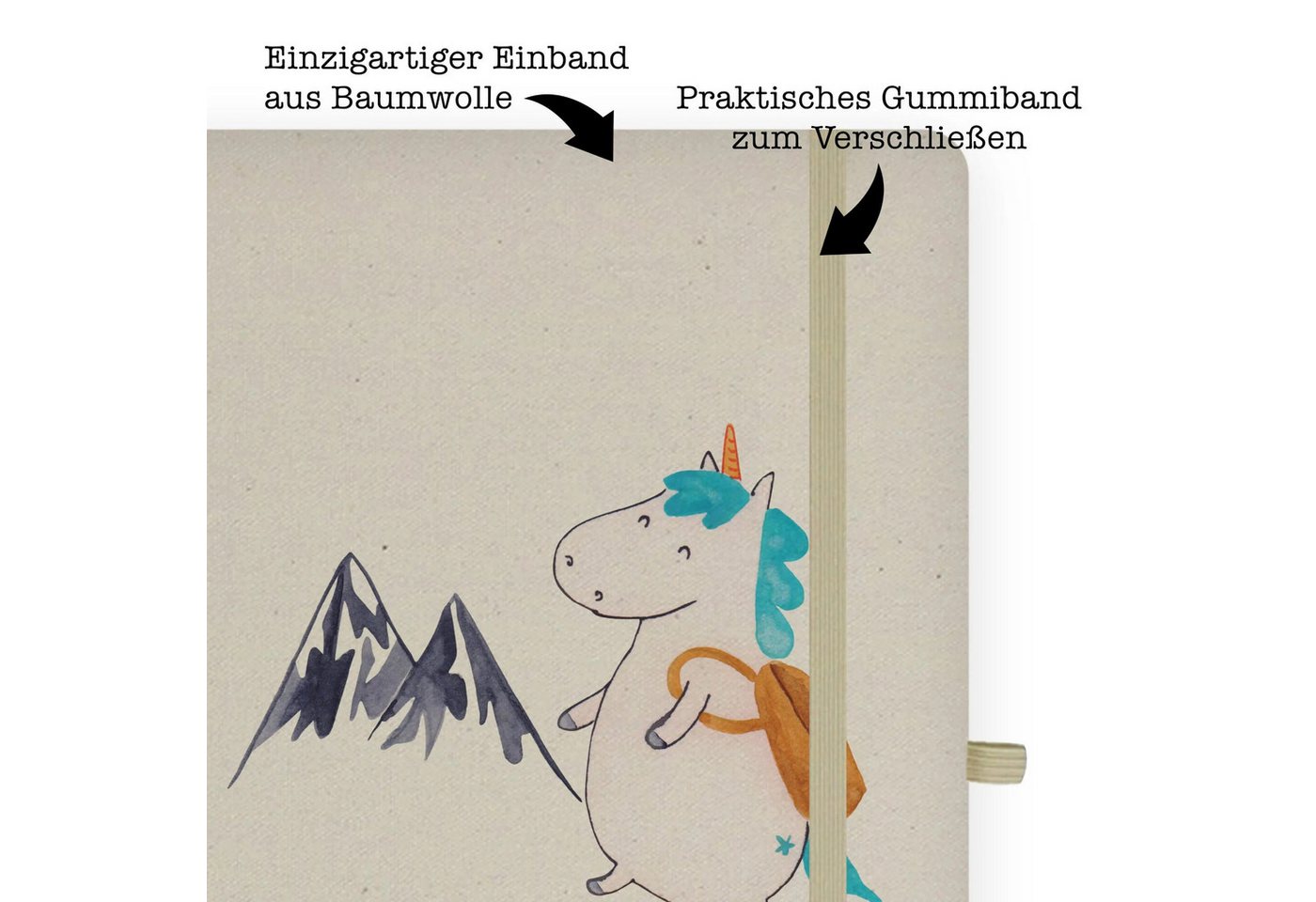 Thumbnail - Mr. & Mrs. Panda Notizbuch Einhorn Bergsteiger - Transparent - Geschenk, DIN A4 Notizbuch Kreati Mr. & Mrs. Panda, Echte...